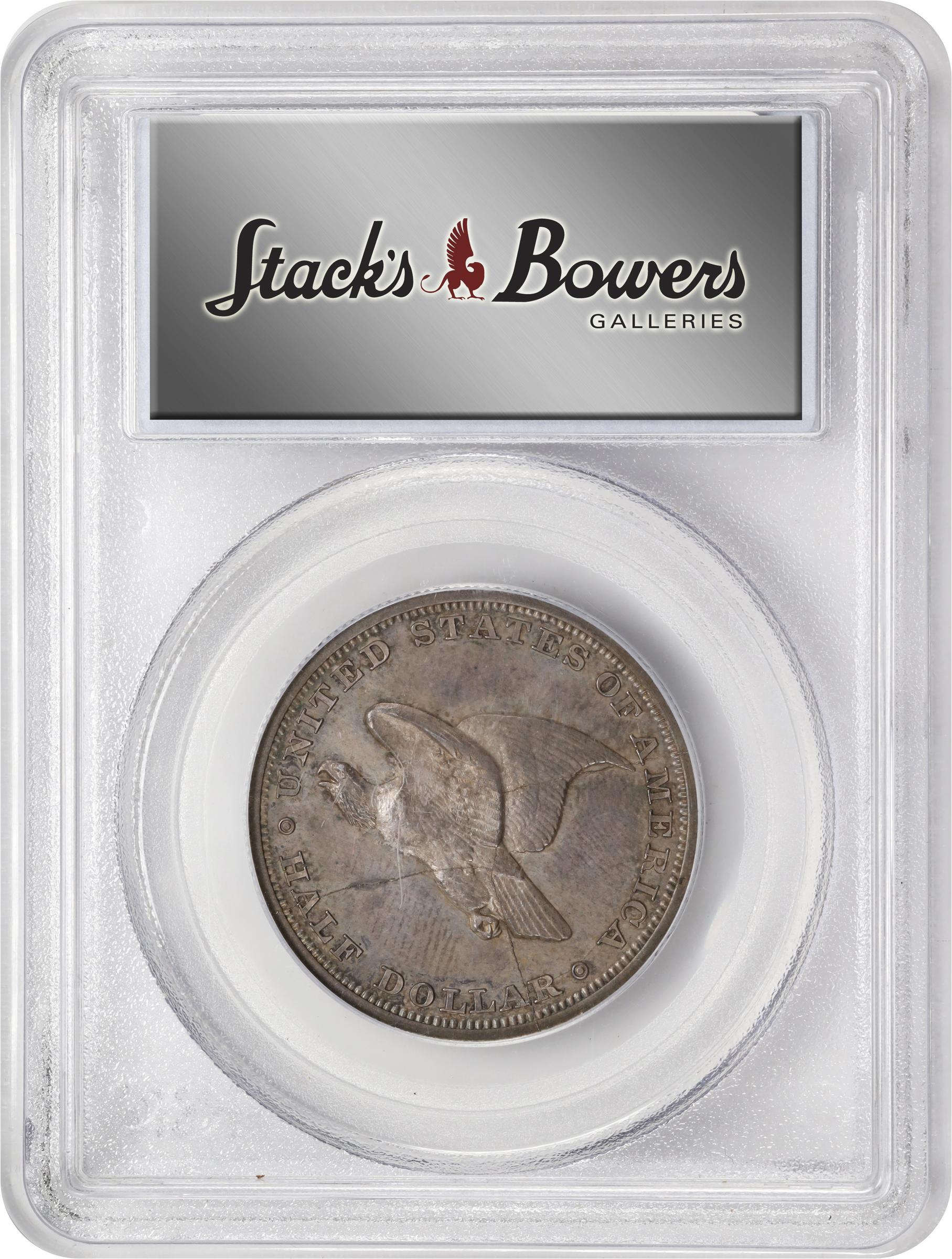 image for: 1838 Pattern Half Dollar. Judd-73 Restrike, Pollock-77. Rarity-5. Silver. Reeded Edge. Proof-64 (PCGS). CAC.