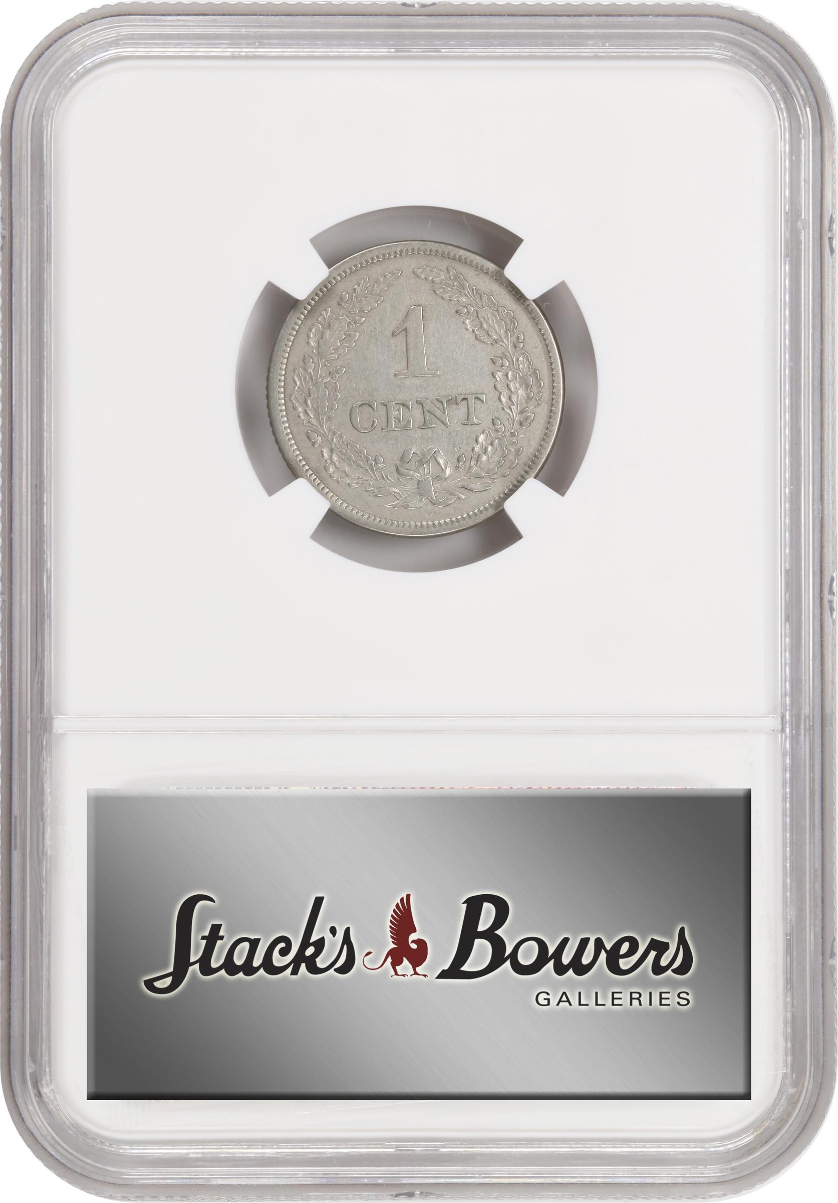 image for: 1854 Pattern Cent. Judd-157, Pollock-185. Rarity-7+. German Silver. Reeded Edge. Proof-45 (NGC).