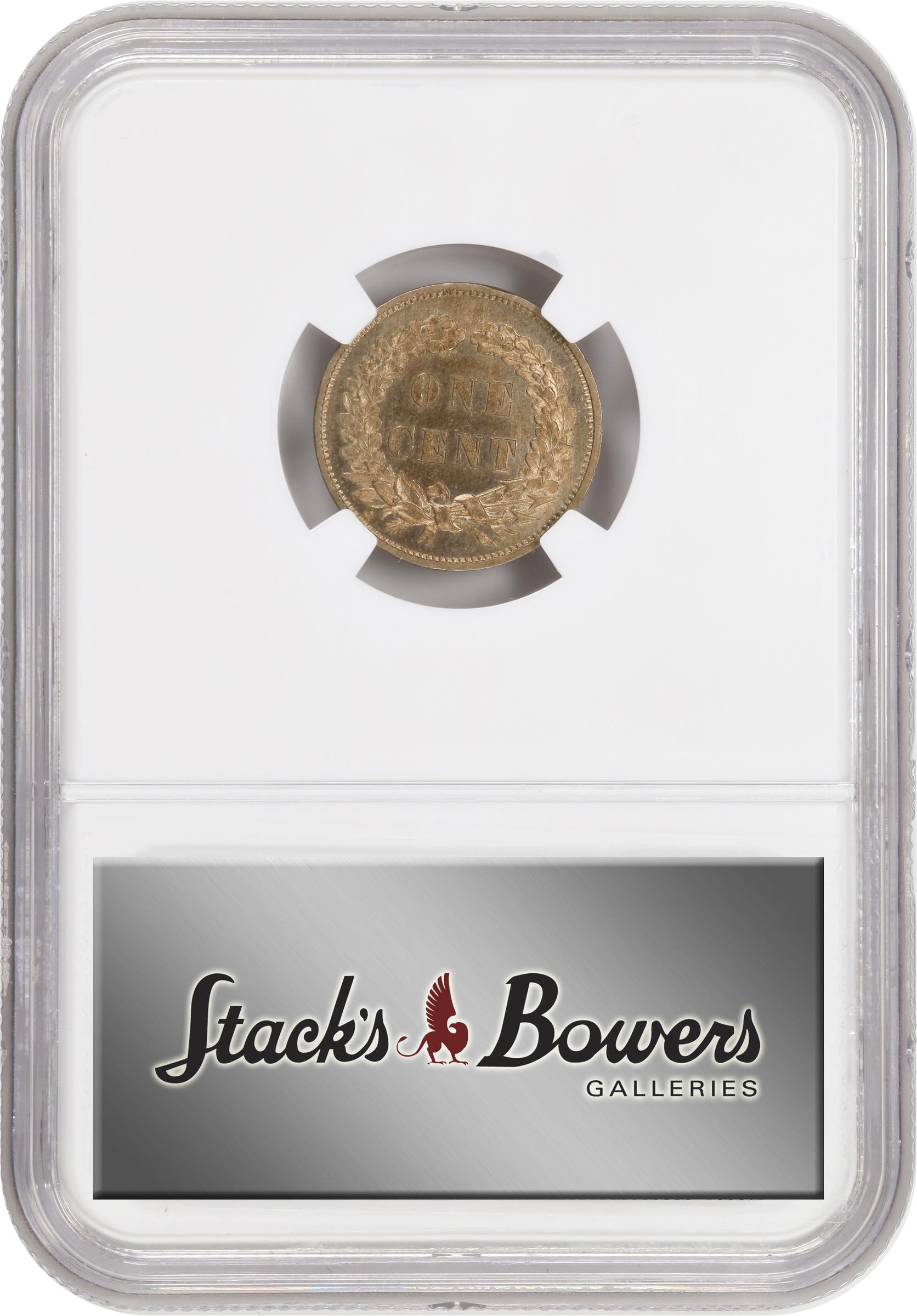 image for: 1858 Pattern Indian Cent. Judd-211, Pollock-262, Snow-PT26a, Snow Die Pair II. Rarity-4. Copper-Nickel. Plain Edge. Proof-66 (NGC).