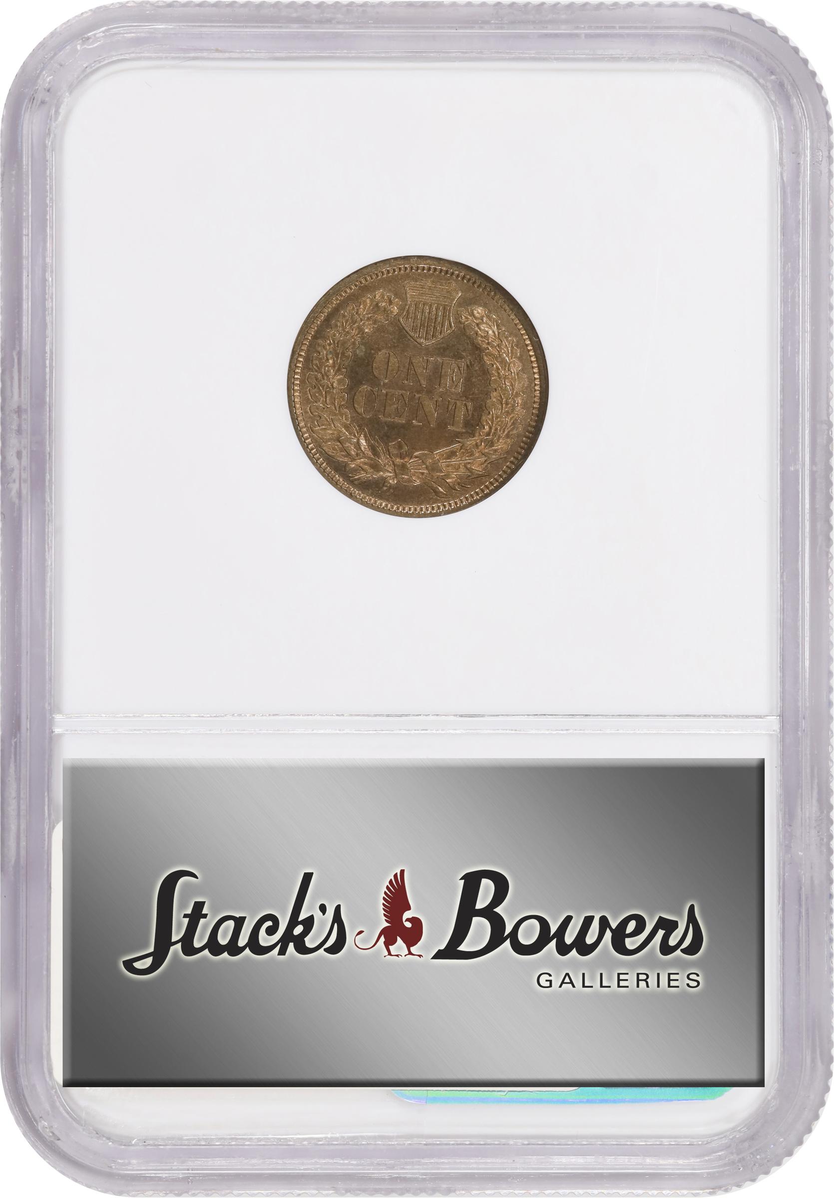 image for: 1859 Pattern Indian Cent. Judd-228, Pollock-272. Rarity-1. Copper-Nickel. Plain Edge. MS-66 (NGC).