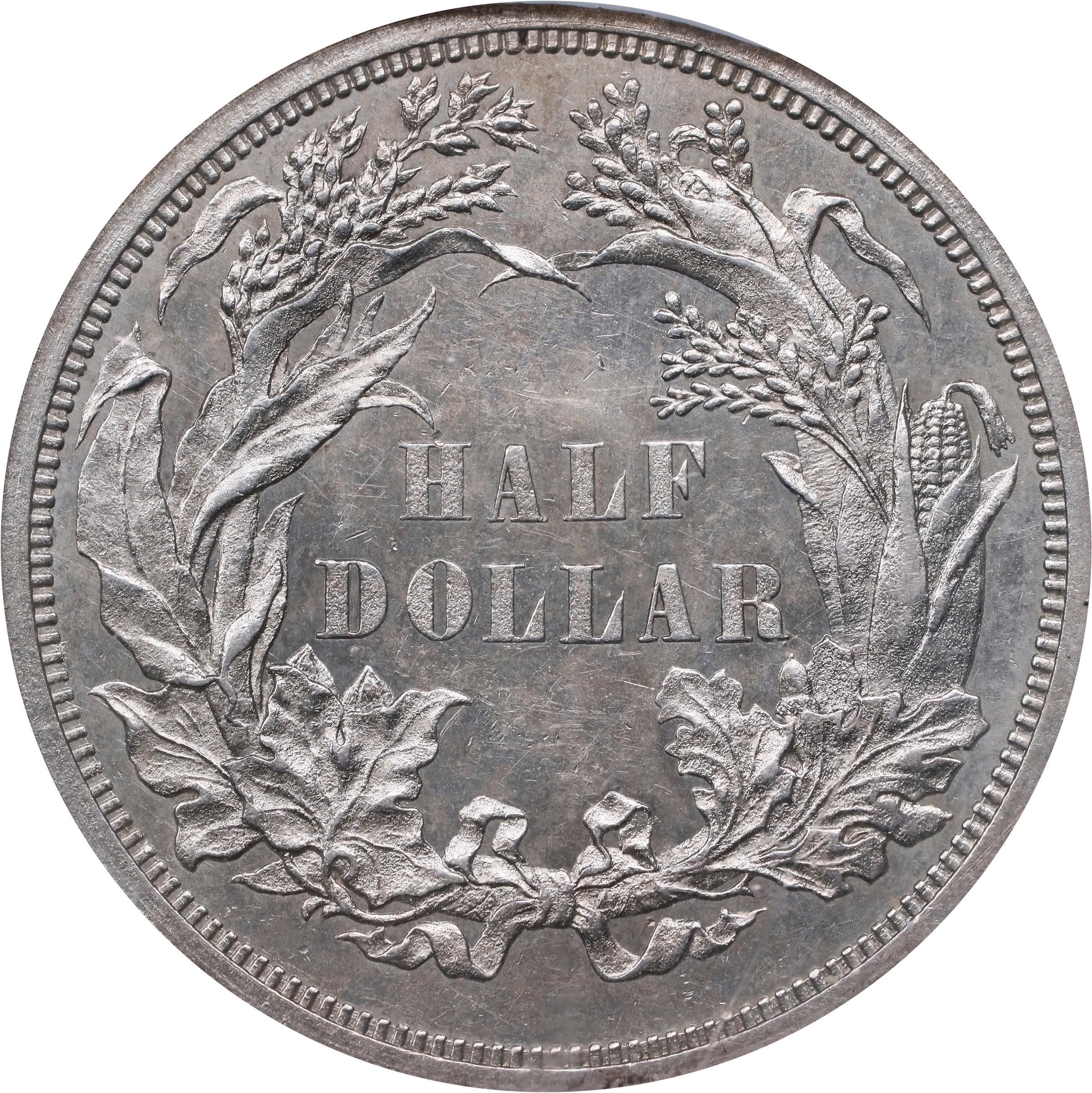 image for: 1859 Pattern Half Dollar. Judd-237, Pollock-293. Rarity-4. Silver. Reeded Edge. Proof-62 (NGC).