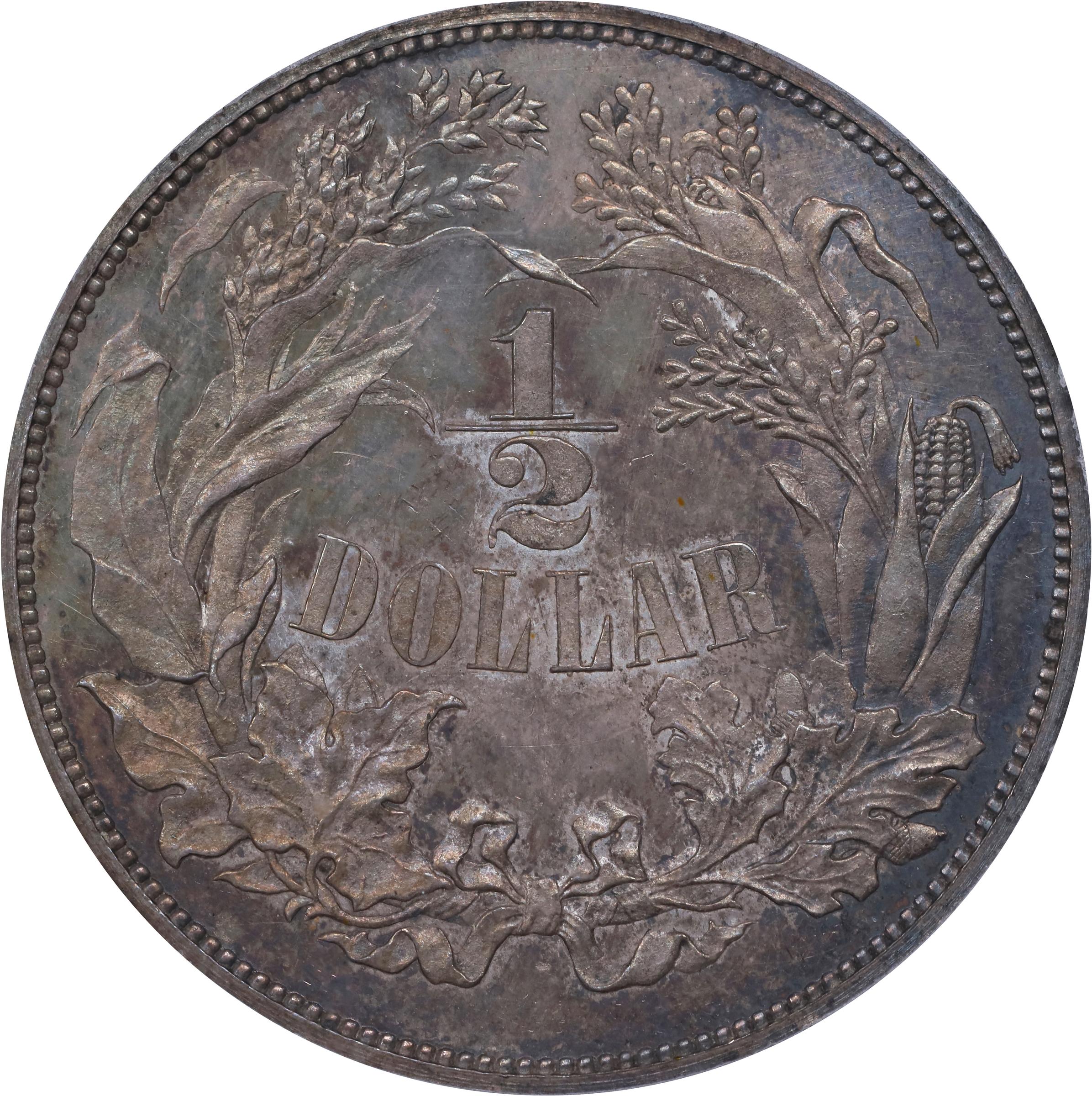 image for: 1859 Pattern Half Dollar. Judd-239, Pollock-295. Rarity-4. Silver. Reeded Edge. Proof-63 (PCGS). CAC.