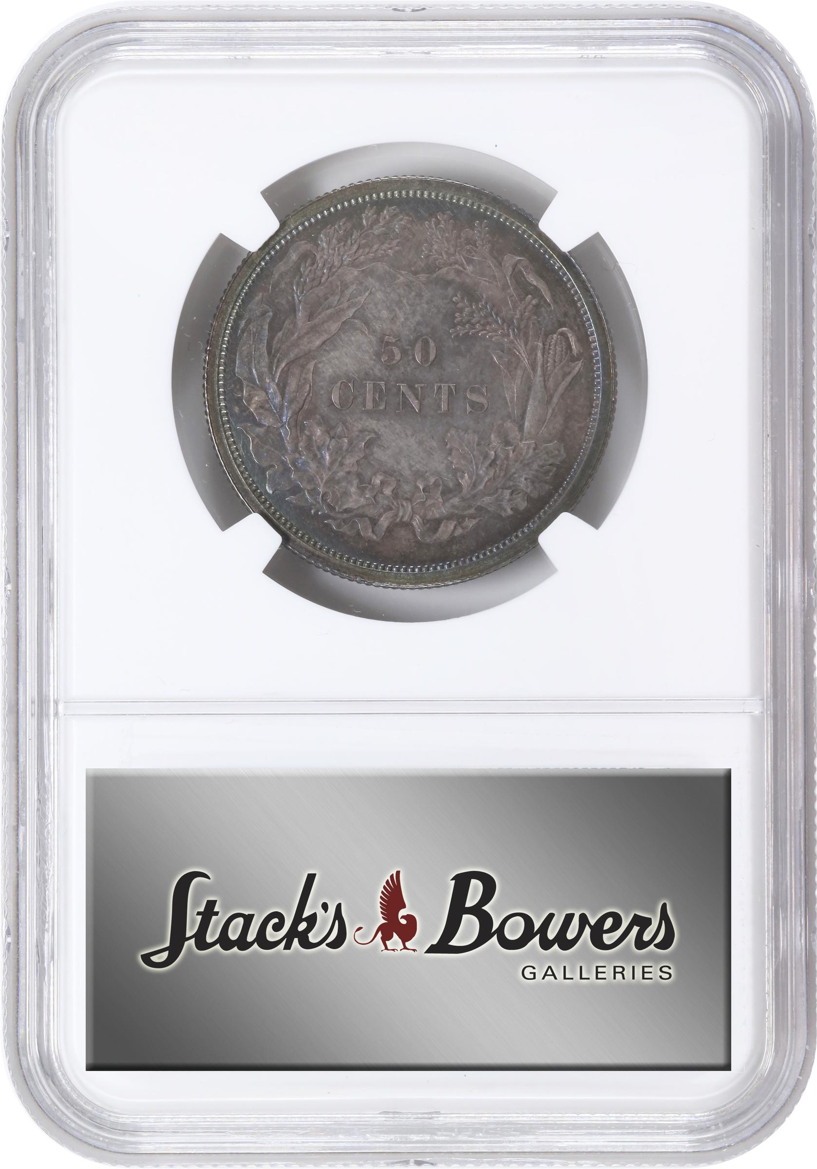 image for: 1859 Pattern Half Dollar. Judd-241, Pollock-297. Rarity-4. Silver. Reeded Edge. Proof-64+ (NGC). CAC.