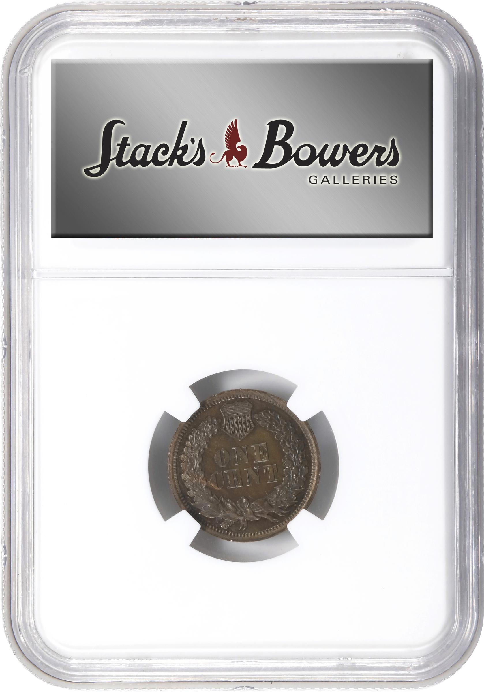 image for: 1863 Experimental Indian Cent. Judd-299, Pollock-359, Snow-PT1a. Rarity-3. Bronze. Plain Edge. Thin Planchet. Proof-65 BN (NGC). CAC.