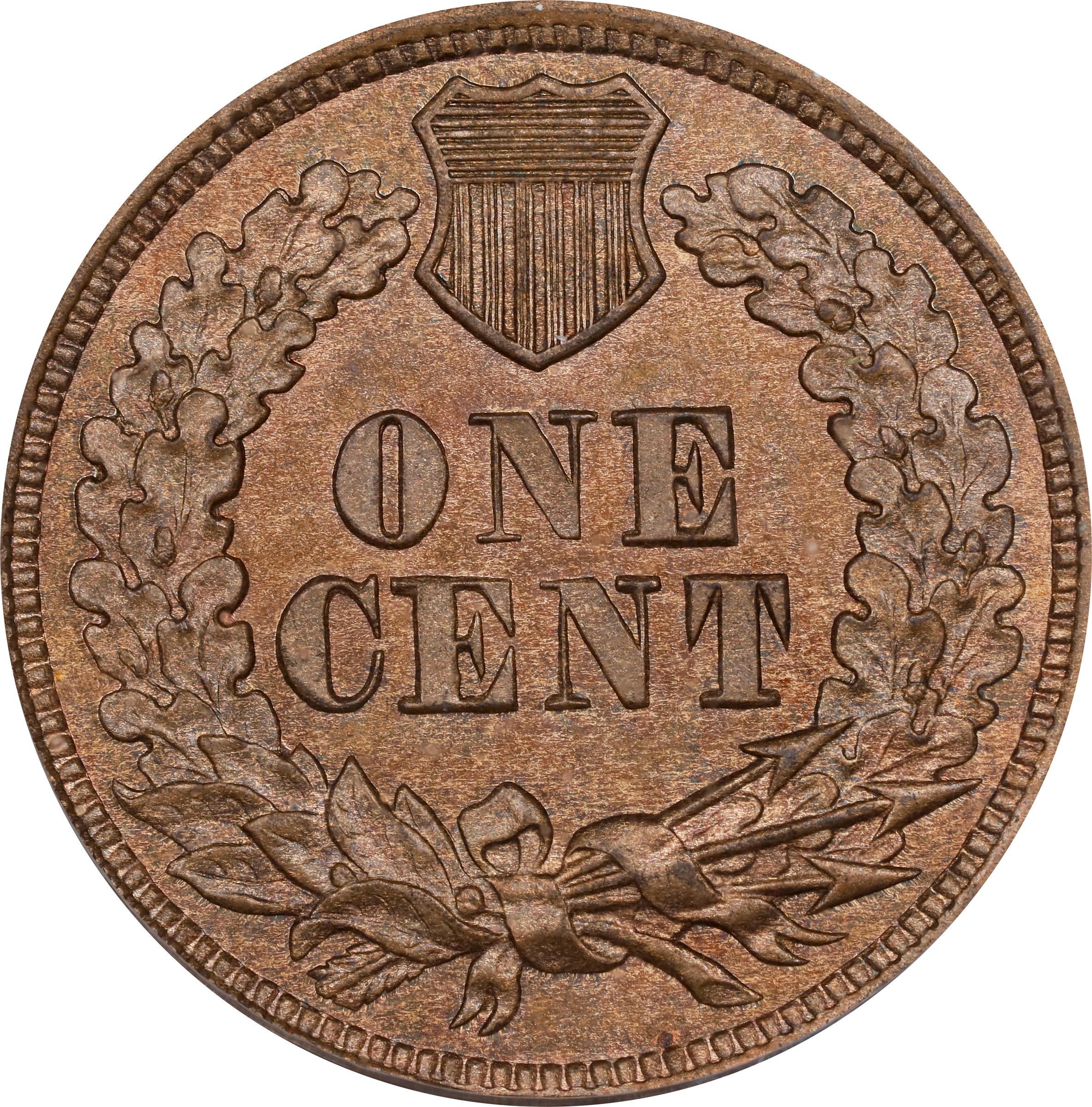 image for: 1863 Experimental Indian Cent. Judd-299, Pollock-359, Snow-PT1a. Rarity-3. Bronze. Plain Edge. Thin Planchet. Proof-64 BN (PCGS).