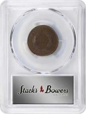 image for: 1863 Pattern Washington Two-Cent Piece. Judd-305, Pollock-370, Musante GW-670, Baker-37. Rarity-4. Copper. Plain Edge. Proof-64 BN (PCGS). CAC.