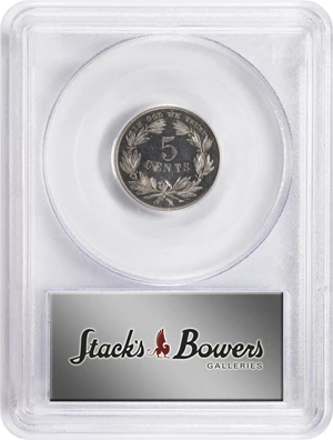 image for: 1866 Pattern Washington Five Cents. Judd-461, Pollock-535, Musante GW-772. Rarity-5. Nickel. Plain Edge. Proof-64 (PCGS).