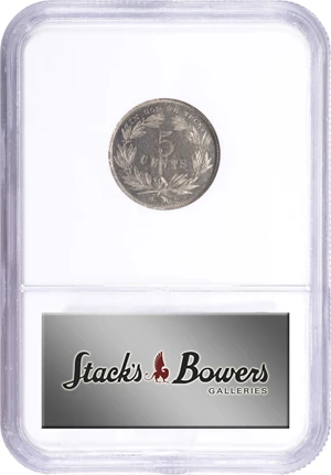 image for: 1866 Pattern Washington Five Cents. Judd-461, Pollock-535, Musante GW-772. Rarity-5. Nickel. Plain Edge. Proof-64 (NGC).
