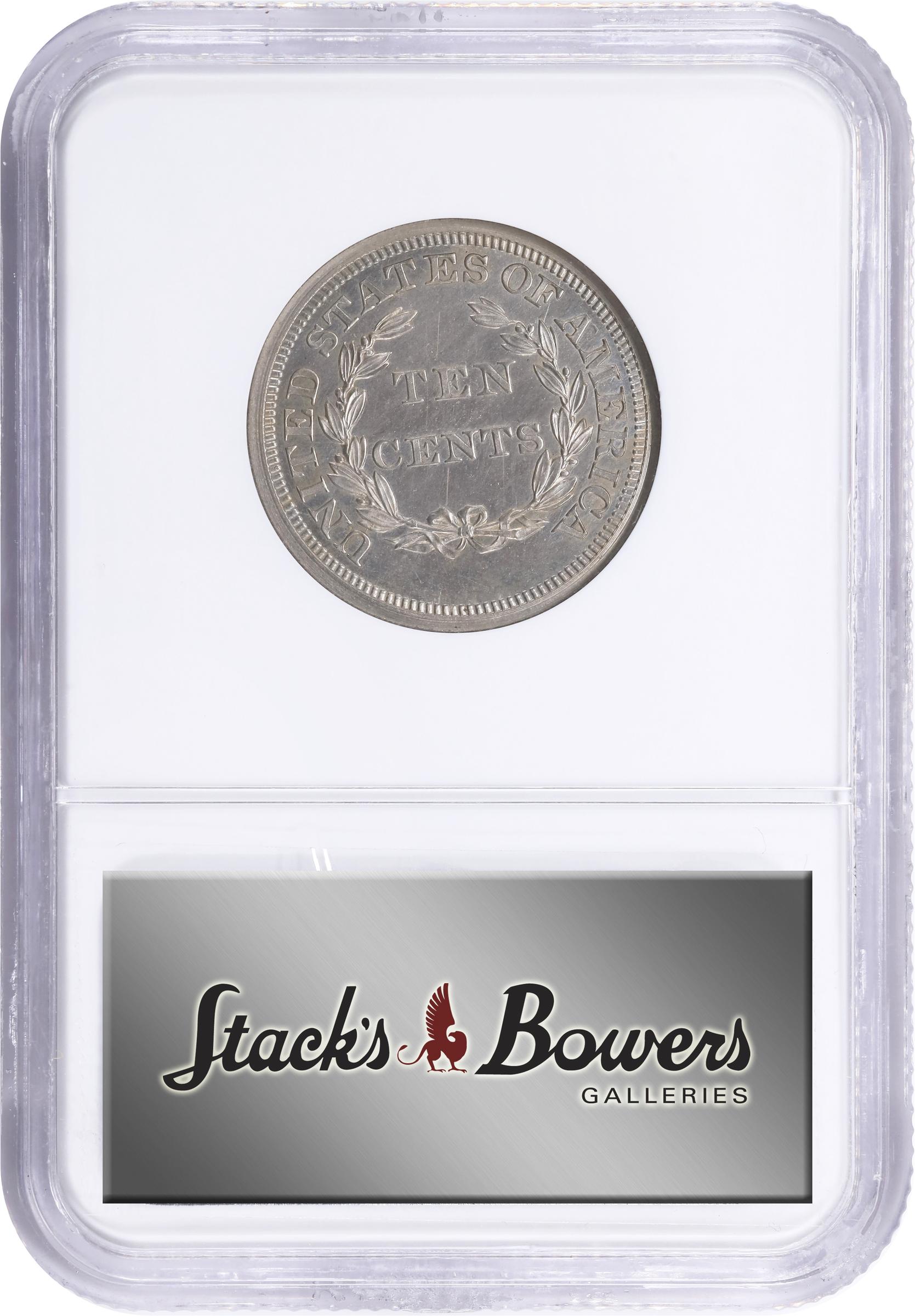 image for: 1868 Pattern Ten Cents. Judd-647, Pollock-720. Rarity-6-. Nickel. Plain Edge. Proof-64 (NGC). CAC.
