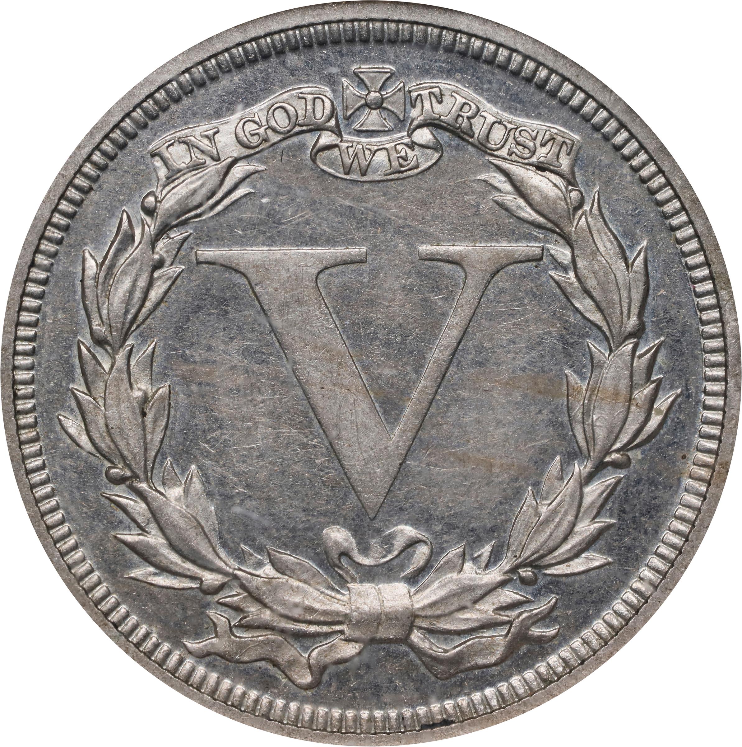 image for: 1869 Pattern Five Cents. Judd-684, Pollock-763. Rarity-5. Nickel. Plain Edge. Proof-62 (NGC).