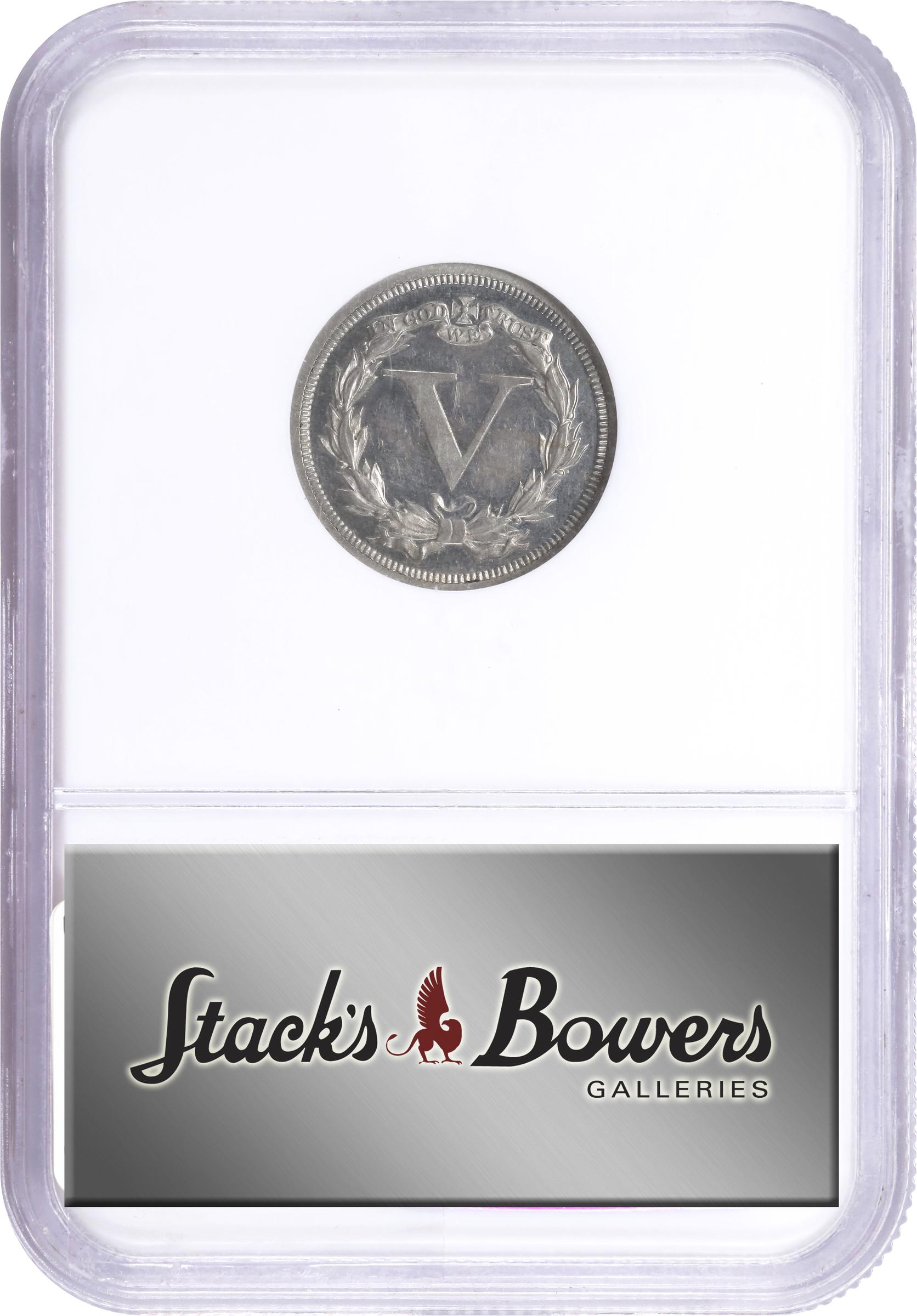 image for: 1869 Pattern Five Cents. Judd-684, Pollock-763. Rarity-5. Nickel. Plain Edge. Proof-62 (NGC).
