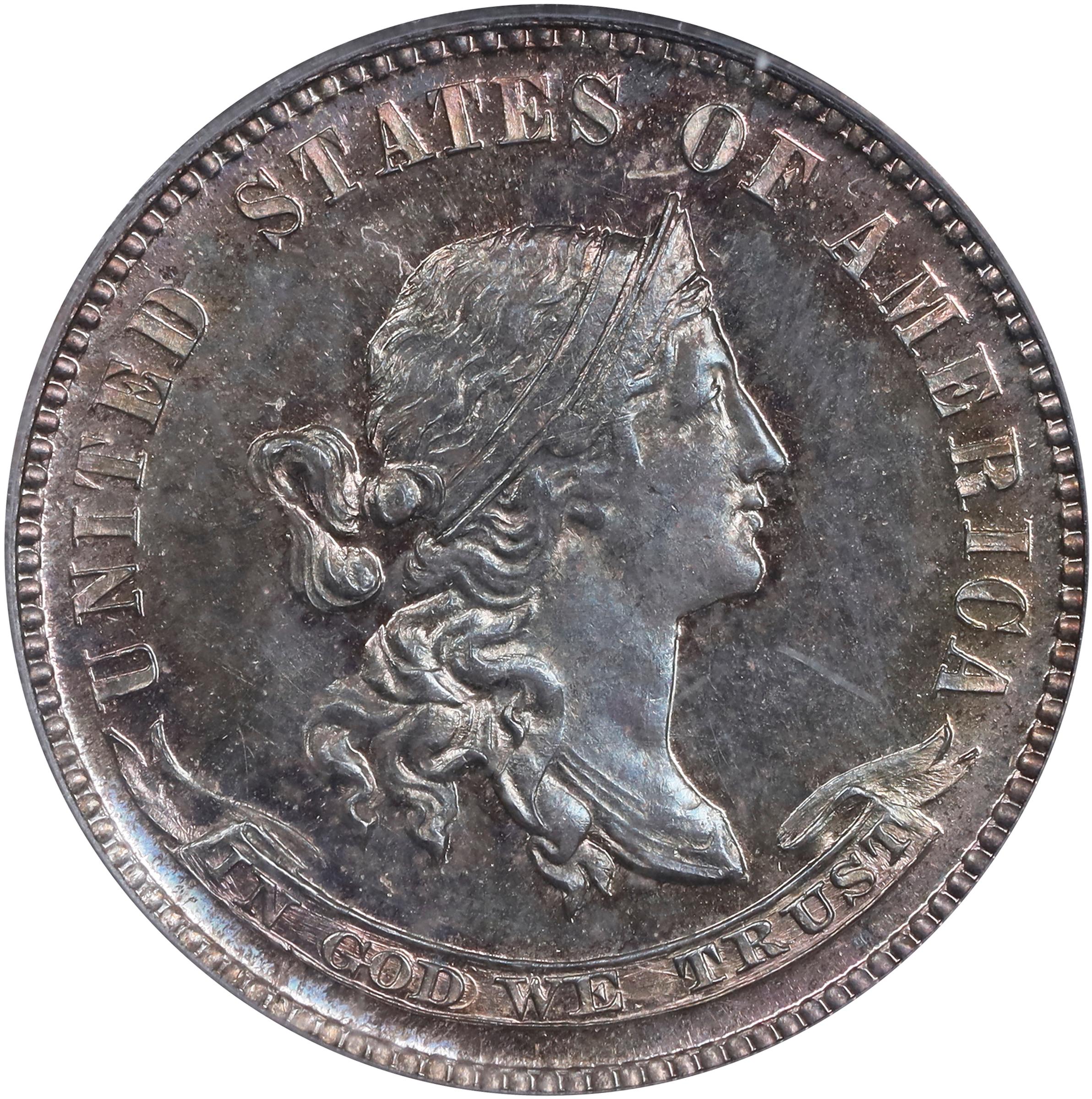 image for: 1869 Pattern Dime. Judd-702, Pollock-781. Rarity-5. Silver. Reeded Edge. Proof-65 (PCGS). CAC.