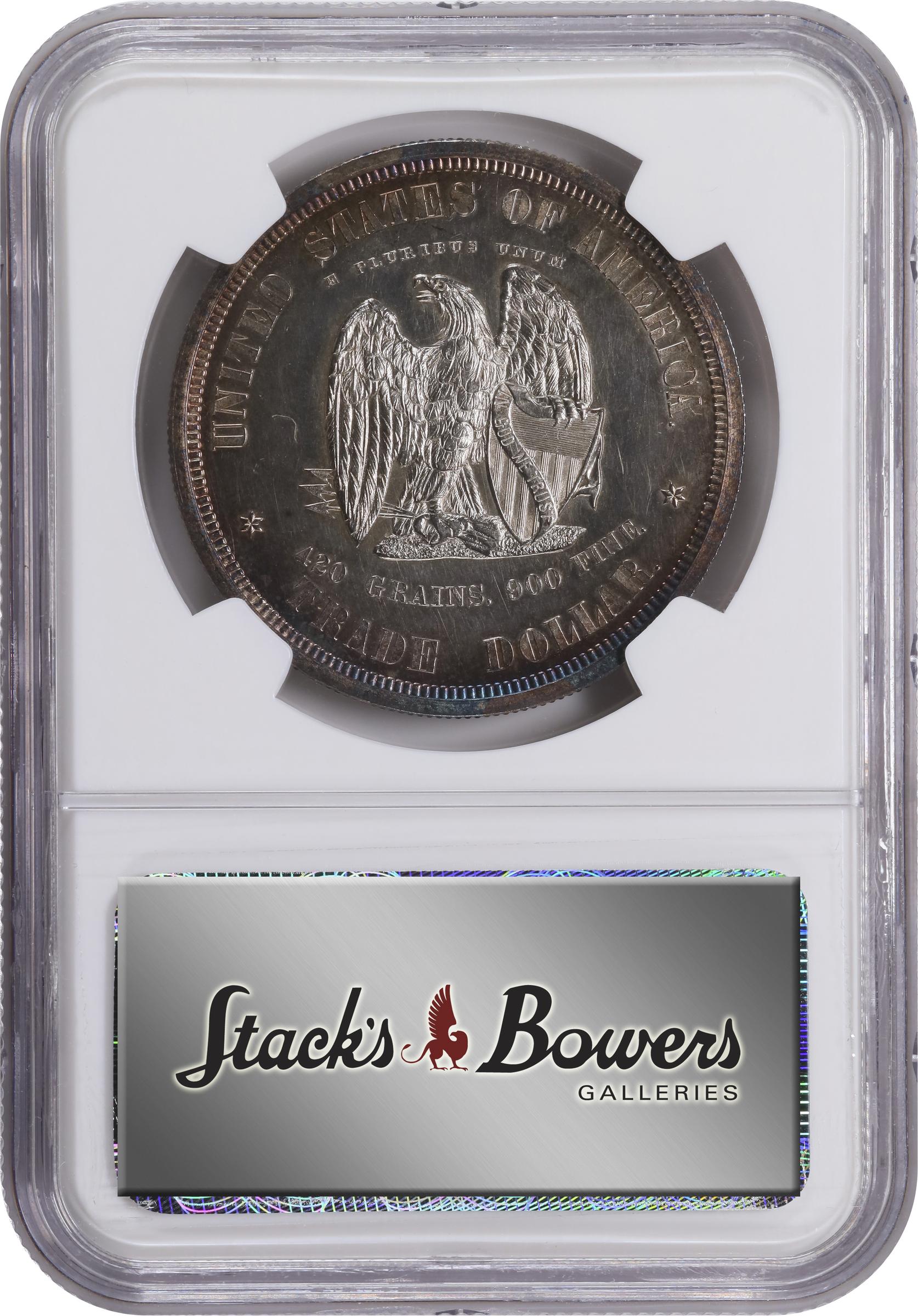 image for: 1873 Pattern Trade Dollar. Judd-1281, Pollock-1423. Rarity-4. Silver. Reeded Edge. Proof-62 (NGC). CAC.