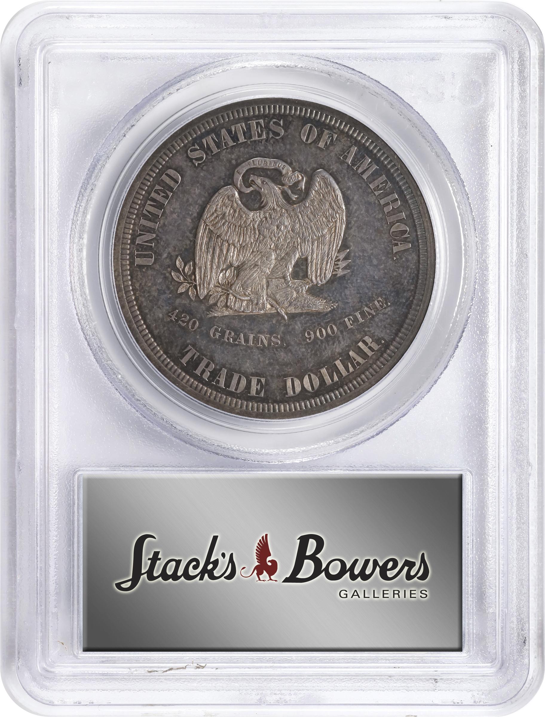image for: 1873 Pattern Trade Dollar. Judd-1322, Pollock-1465. Rarity-4. Silver. Reeded Edge. Proof-65 (PCGS).