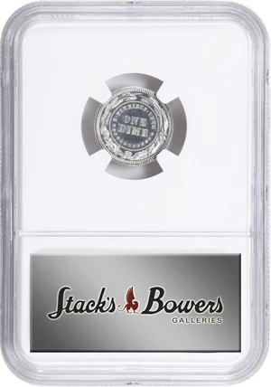 image for: 1879 Pattern Morgan Dime. Judd-1586, Pollock-1779. Rarity-6+. Silver. Reeded Edge. Proof-63 (NGC).