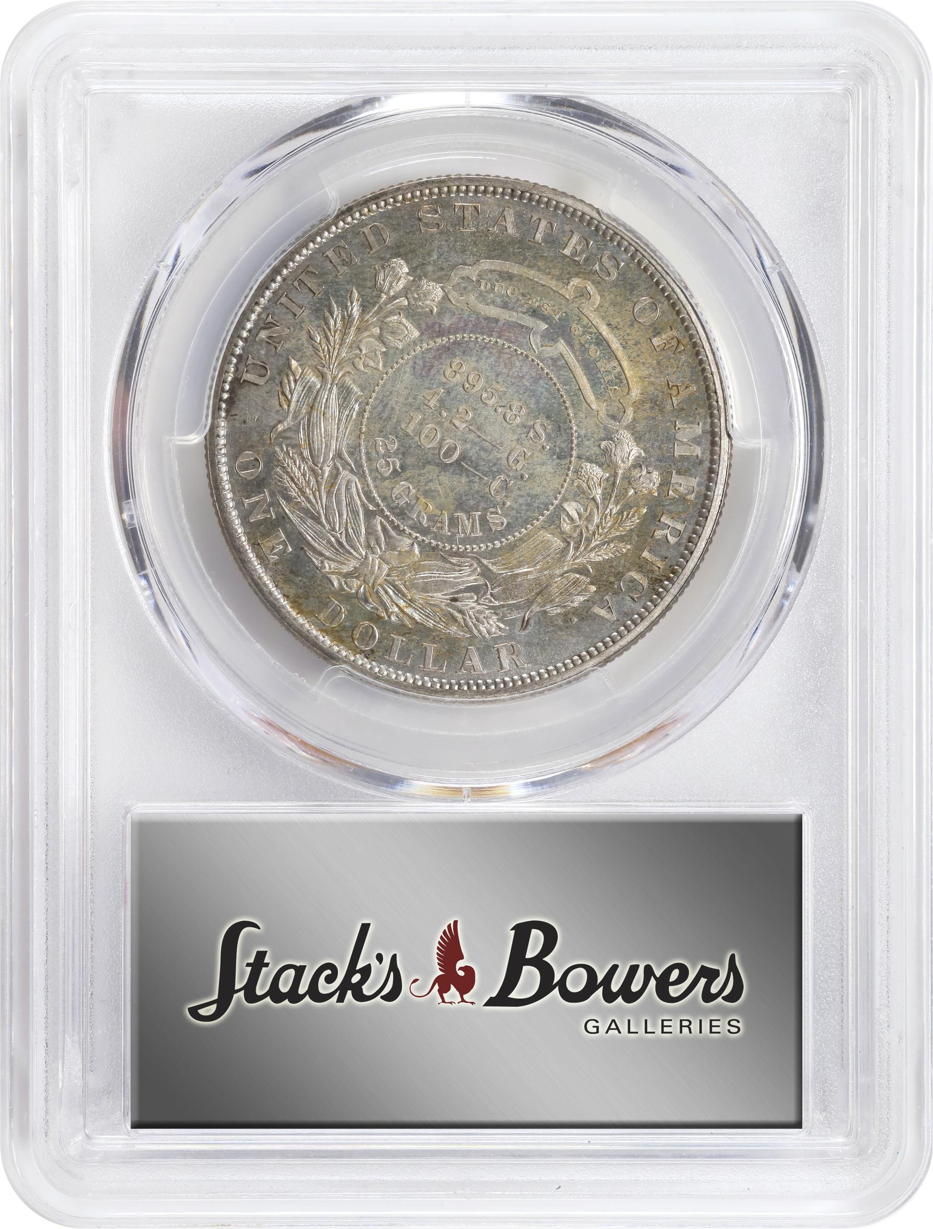 image for: 1879 Pattern Metric Dollar. Judd-1617, Pollock-1813. Rarity-4. Silver. Reeded Edge. Proof-65 (PCGS).
