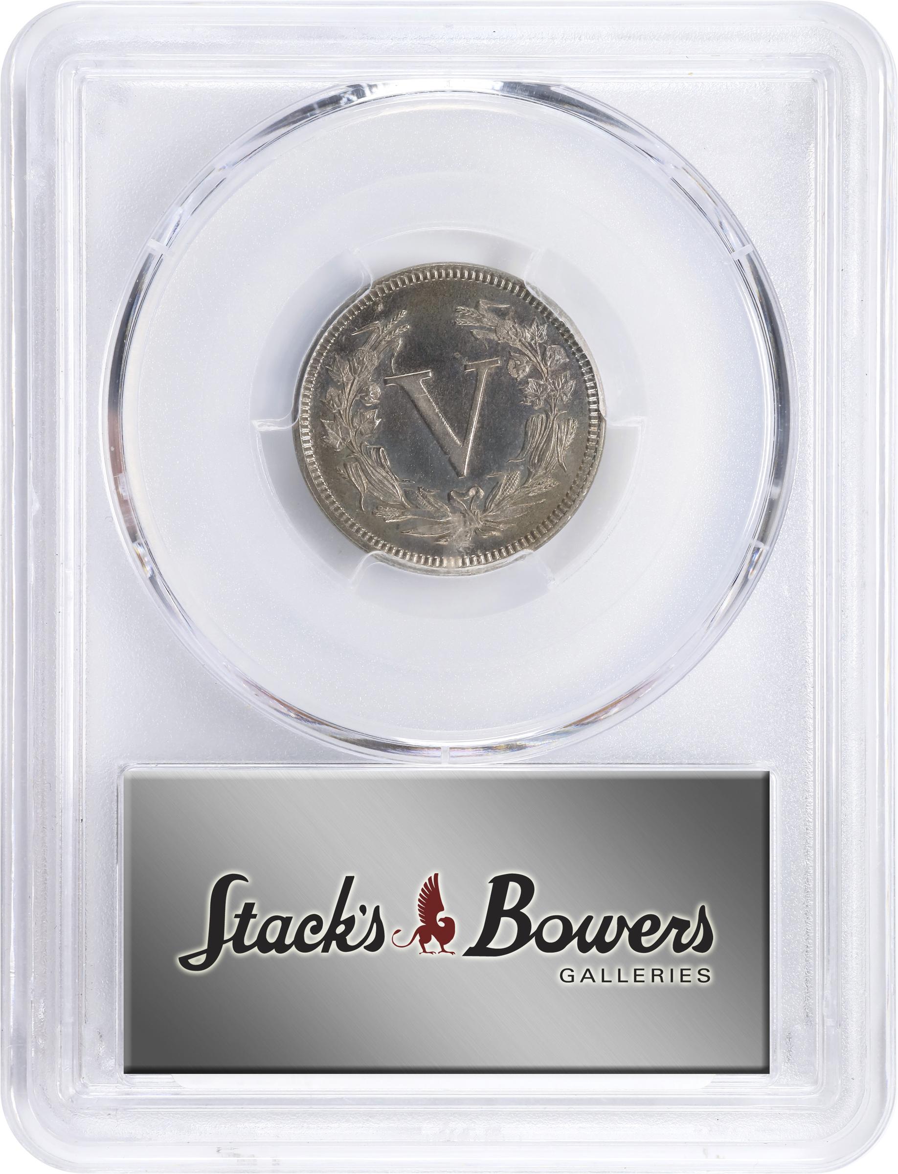 image for: 1881 Pattern Liberty Head Five Cents. Judd-1671, Pollock-1872. Rarity-6+. Nickel. Plain Edge. Proof-64 Cameo (PCGS). CAC.