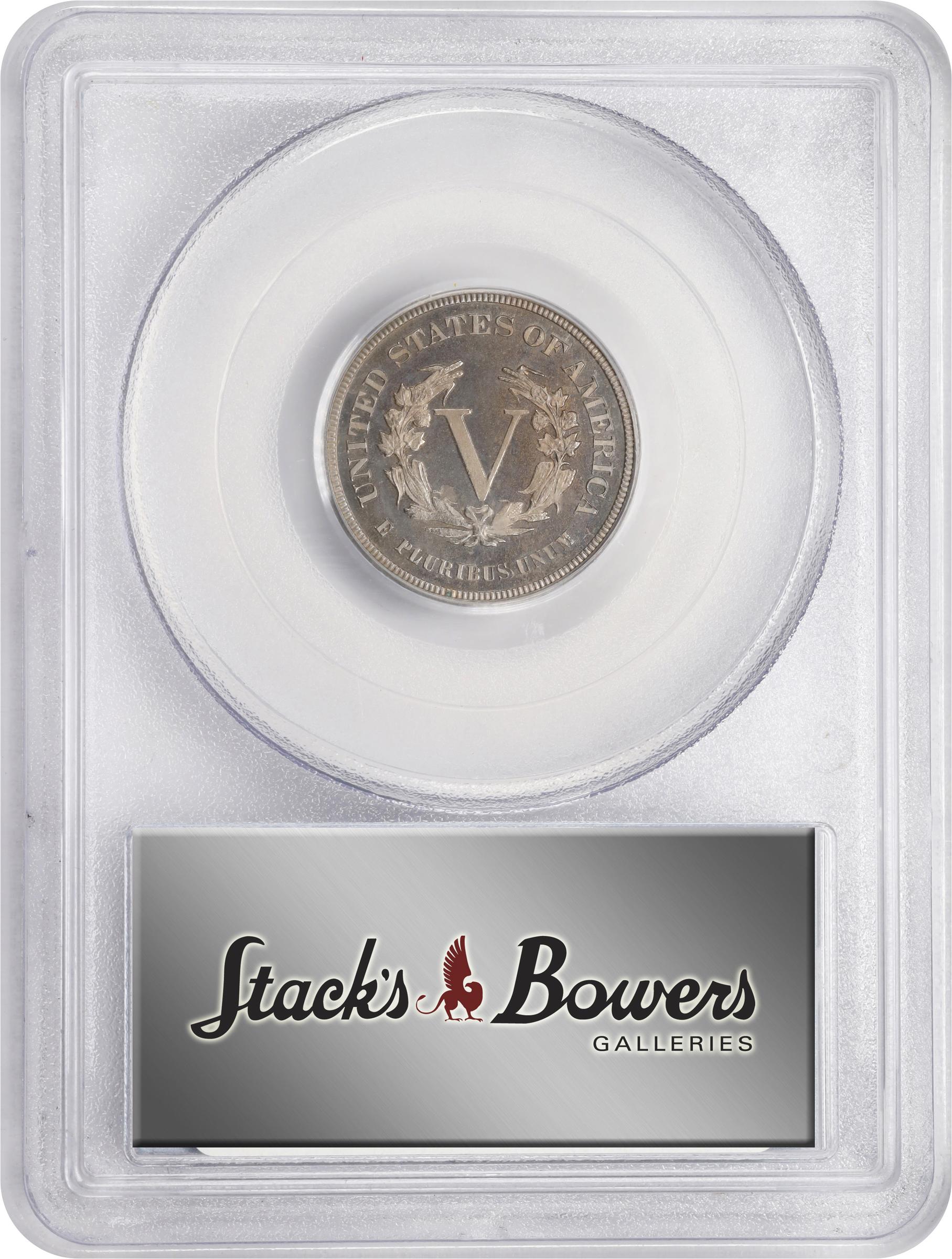 image for: 1882 Pattern Liberty Head Nickel. Judd-1687, Pollock-1889. Rarity-6-. Nickel. Plain Edge. Proof-63 (PCGS). CAC.