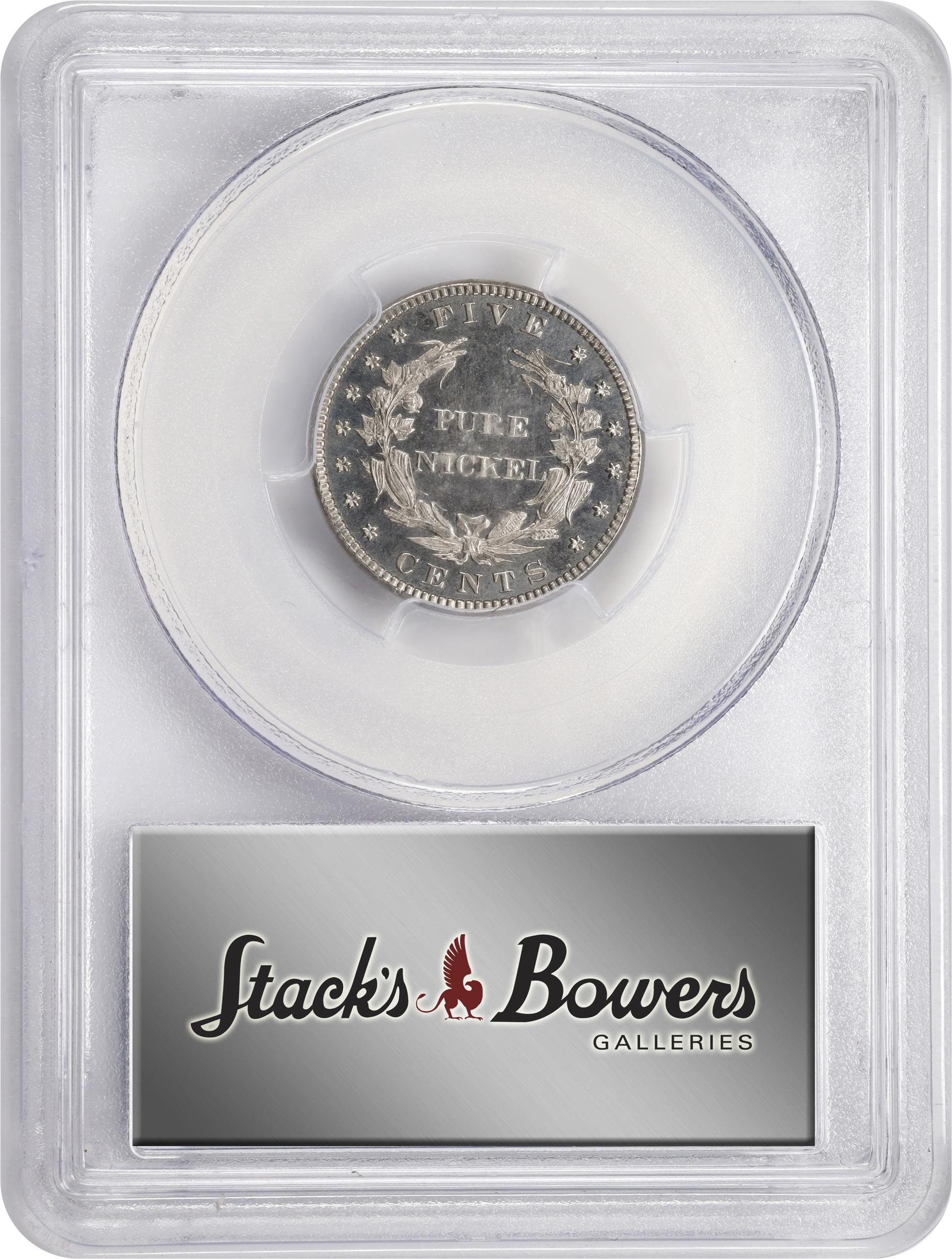 image for: 1883 Pattern Liberty Head Nickel. Judd-1704, Pollock-1908. Rarity-6-. Pure Nickel. Plain Edge. Proof-65 Cameo (PCGS). CAC.