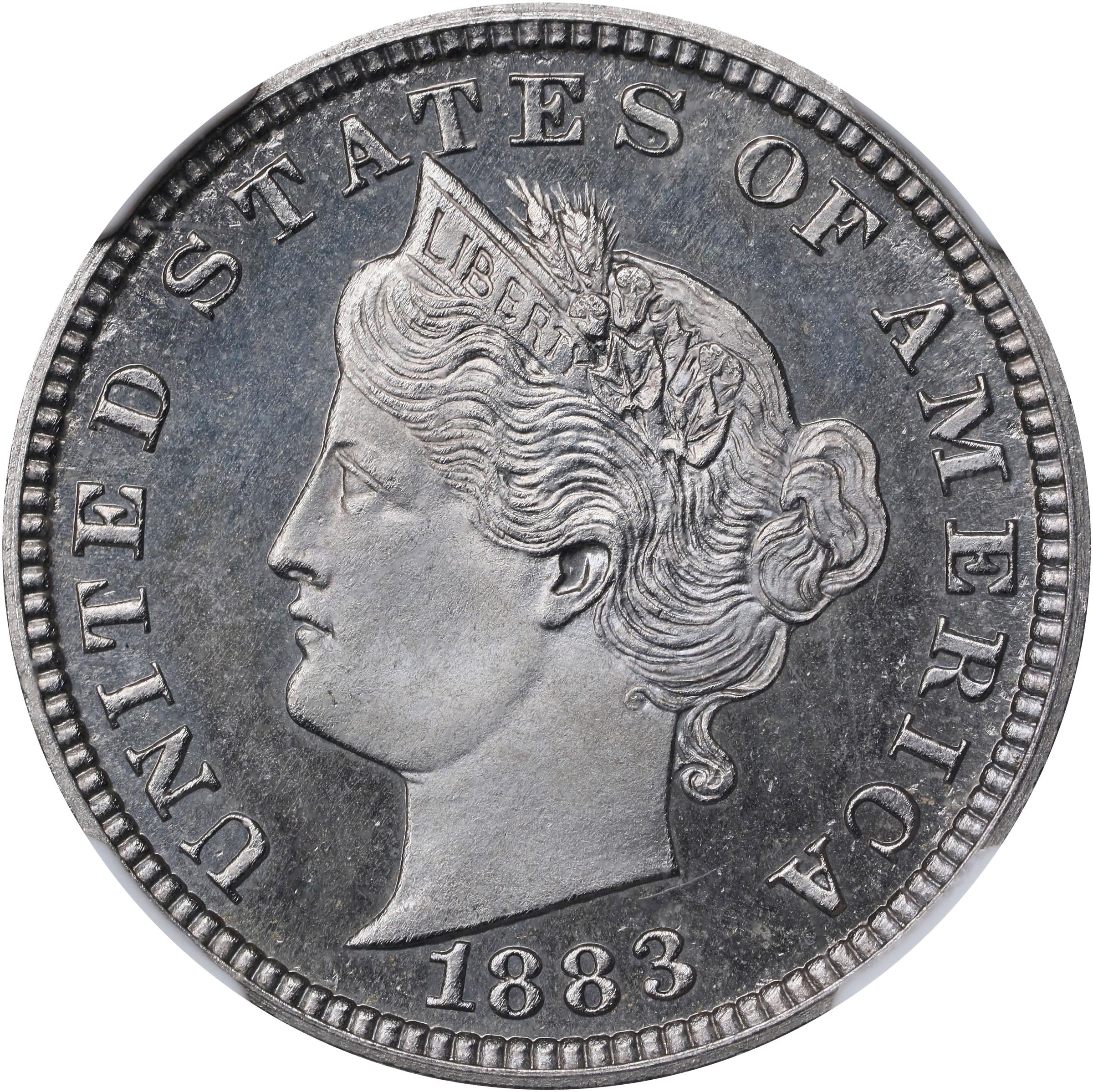 image for: 1883 Pattern Liberty Head Nickel. Judd-1710, Pollock-1914. Rarity-5. Nickel. Plain Edge. Proof-67 Cameo (NGC). CAC.