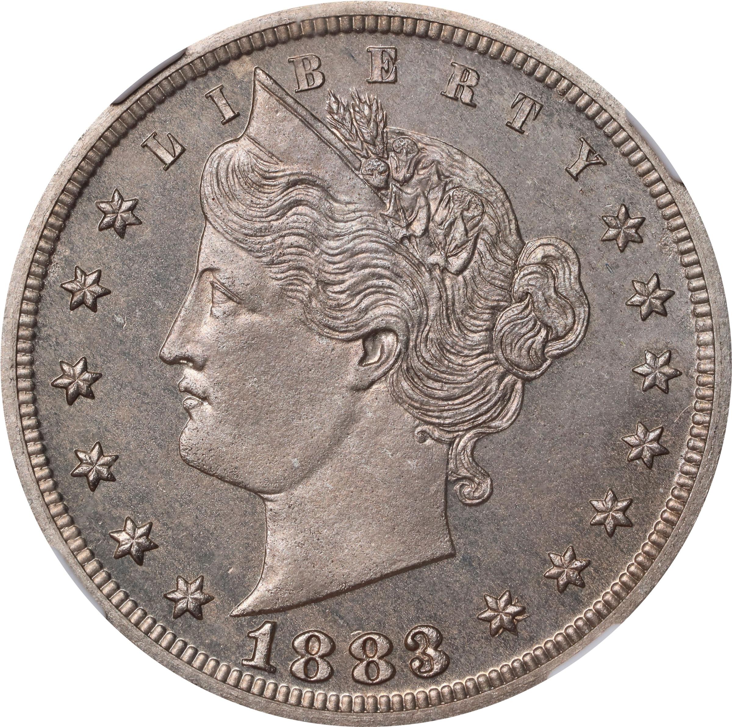 image for: 1883 Pattern Liberty Head Nickel. Judd-1714, Pollock-1919. Rarity-6-. Nickel. Plain Edge. Proof-64 (NGC).