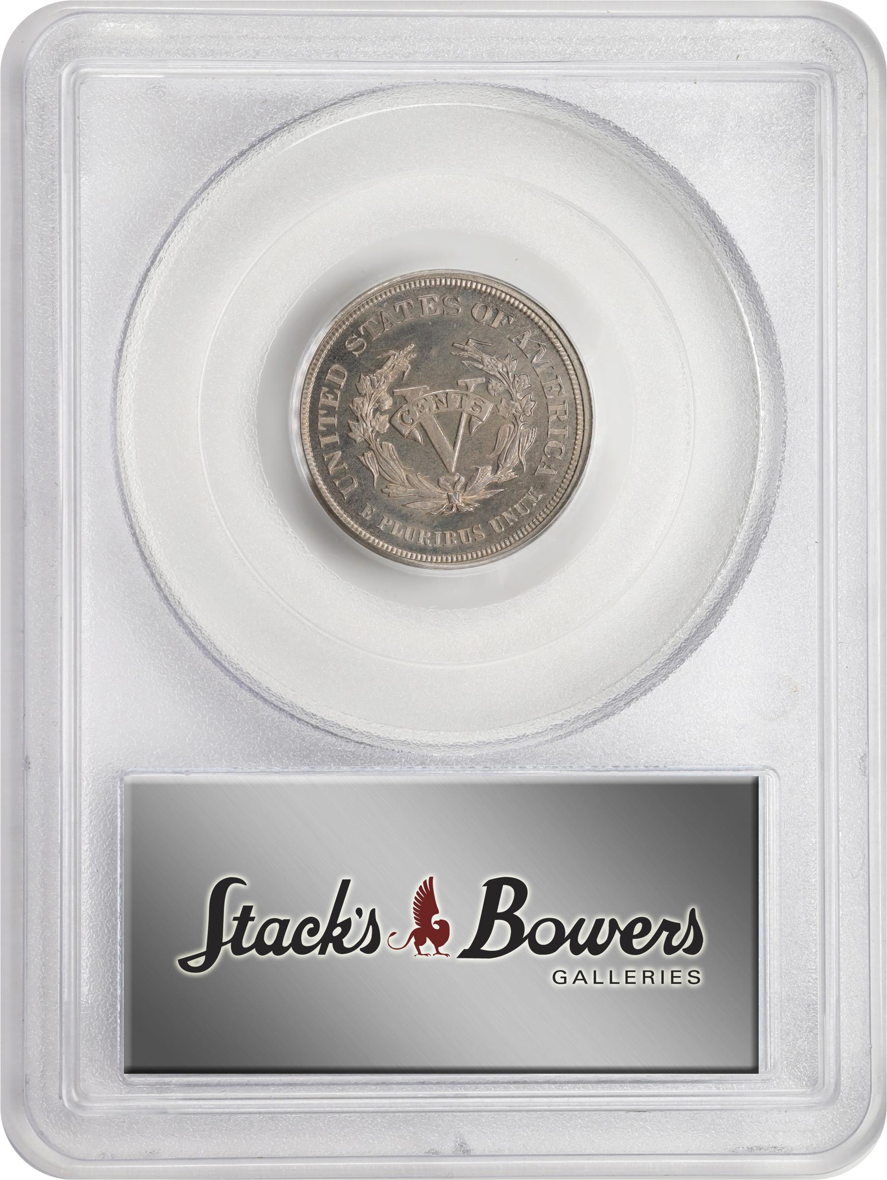 image for: 1883 Pattern Liberty Head Nickel. Judd-1717, Pollock-1922. Rarity-6- as a Specimen. Nickel. Plain Edge. Proof-66 (PCGS). CAC.