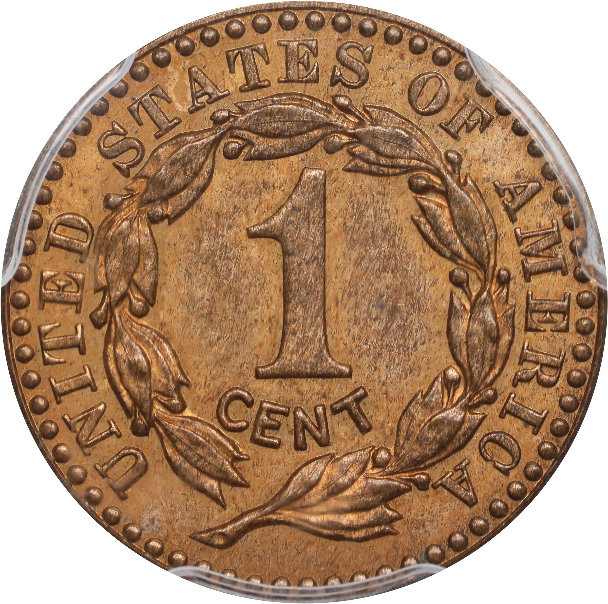 image for: 1896 Pattern Cent. Judd-1768, Pollock-1983. Rarity-5. Bronze. Plain Edge. Proof-64 RB (PCGS). CAC.