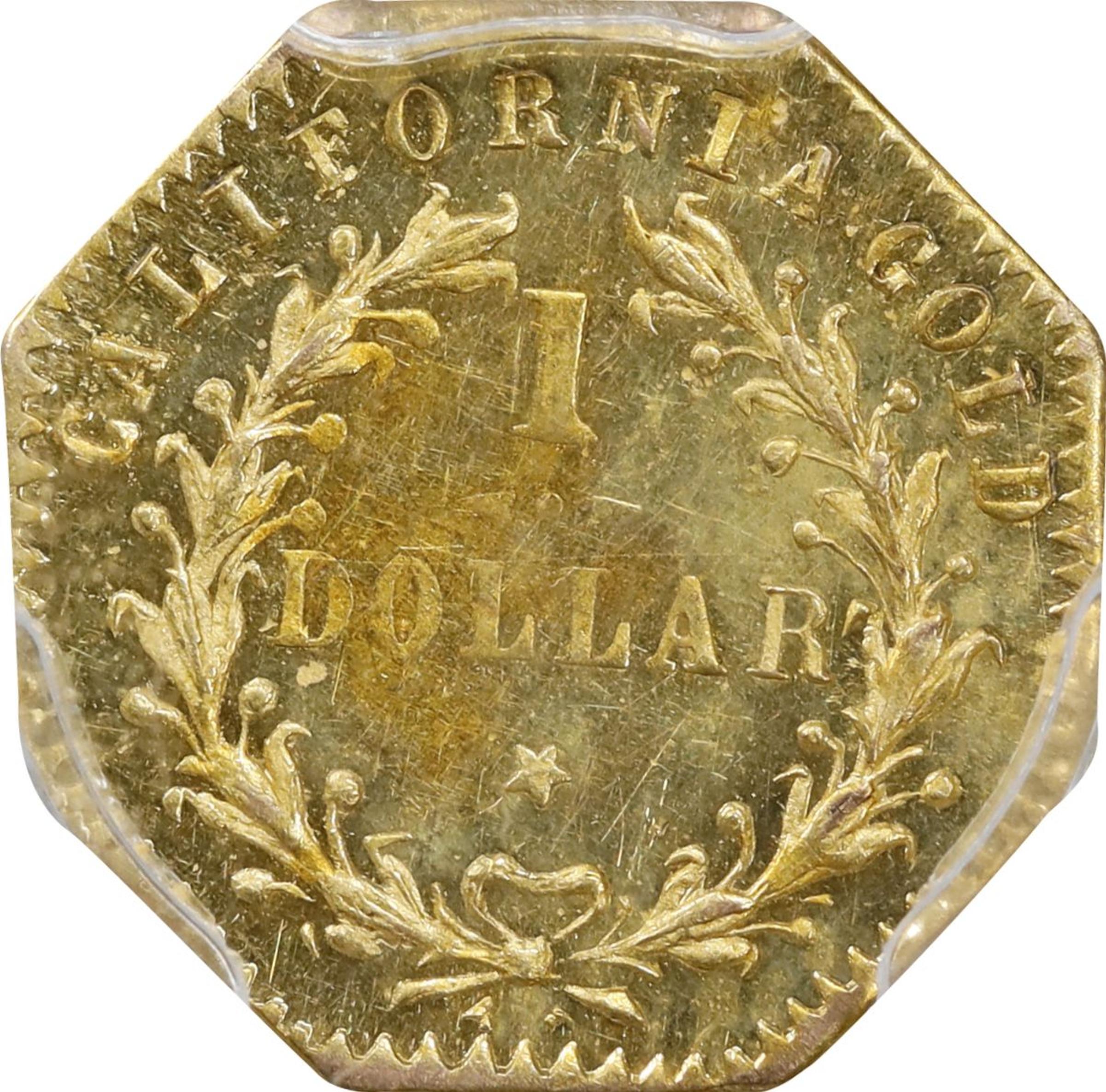 image for: 1876/5 Octagonal $1. BG-1128. Rarity-5. Indian Head. MS-63 PL (PCGS).