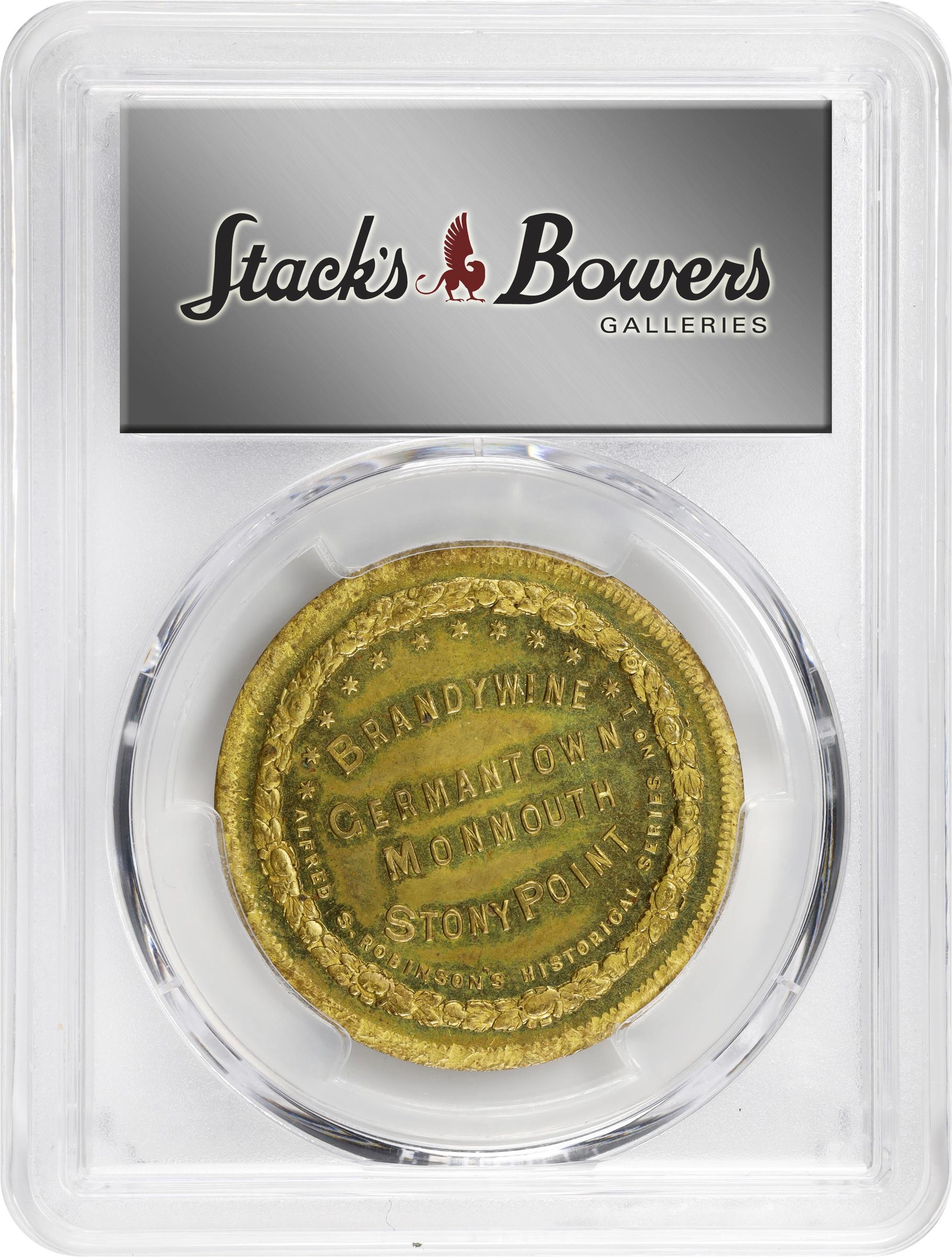 image for: Undated (ca. 1860) Battles of Brandywine, Germantown, Monmouth & Stony Point Medal. HK-133c. Rarity-6. Brass. MS-63 (PCGS).