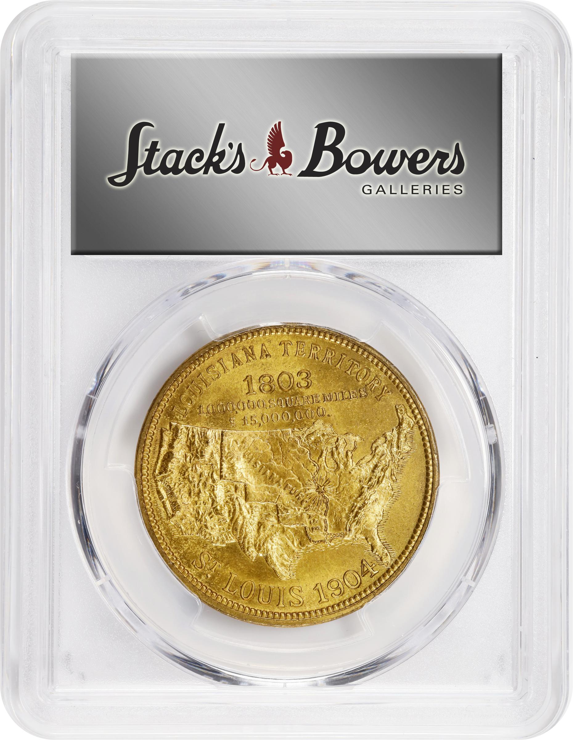 image for: 1904 Louisiana Purchase Exposition. Official Souvenir Medal. HK-302, SH 13-1 BS. Rarity-4. Brass. MS-65 (PCGS).