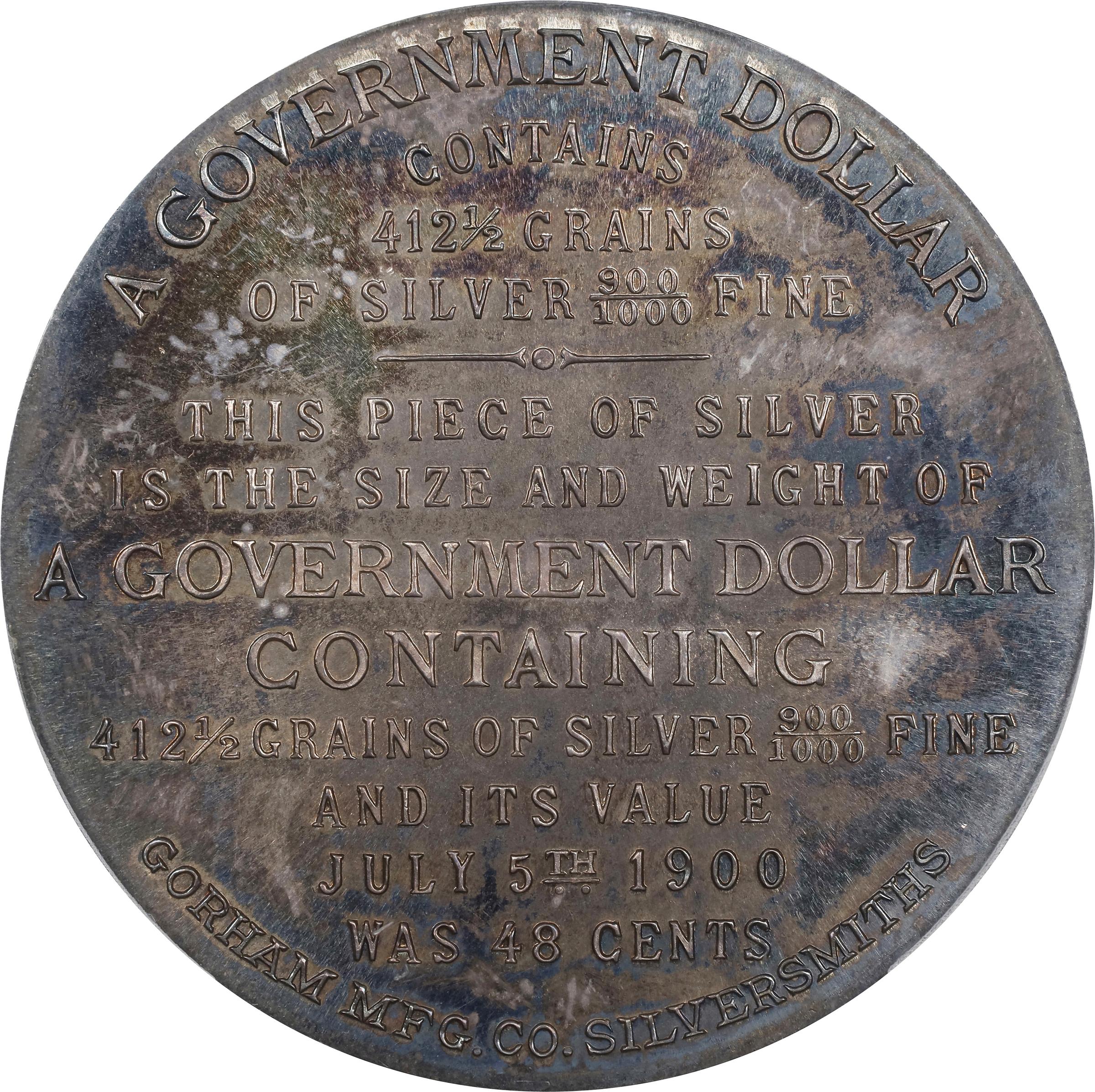 image for: 1900 Bryan Dollar. HK-783, Schornstein-12. Rarity-6. Silver. MS-64 (PCGS).