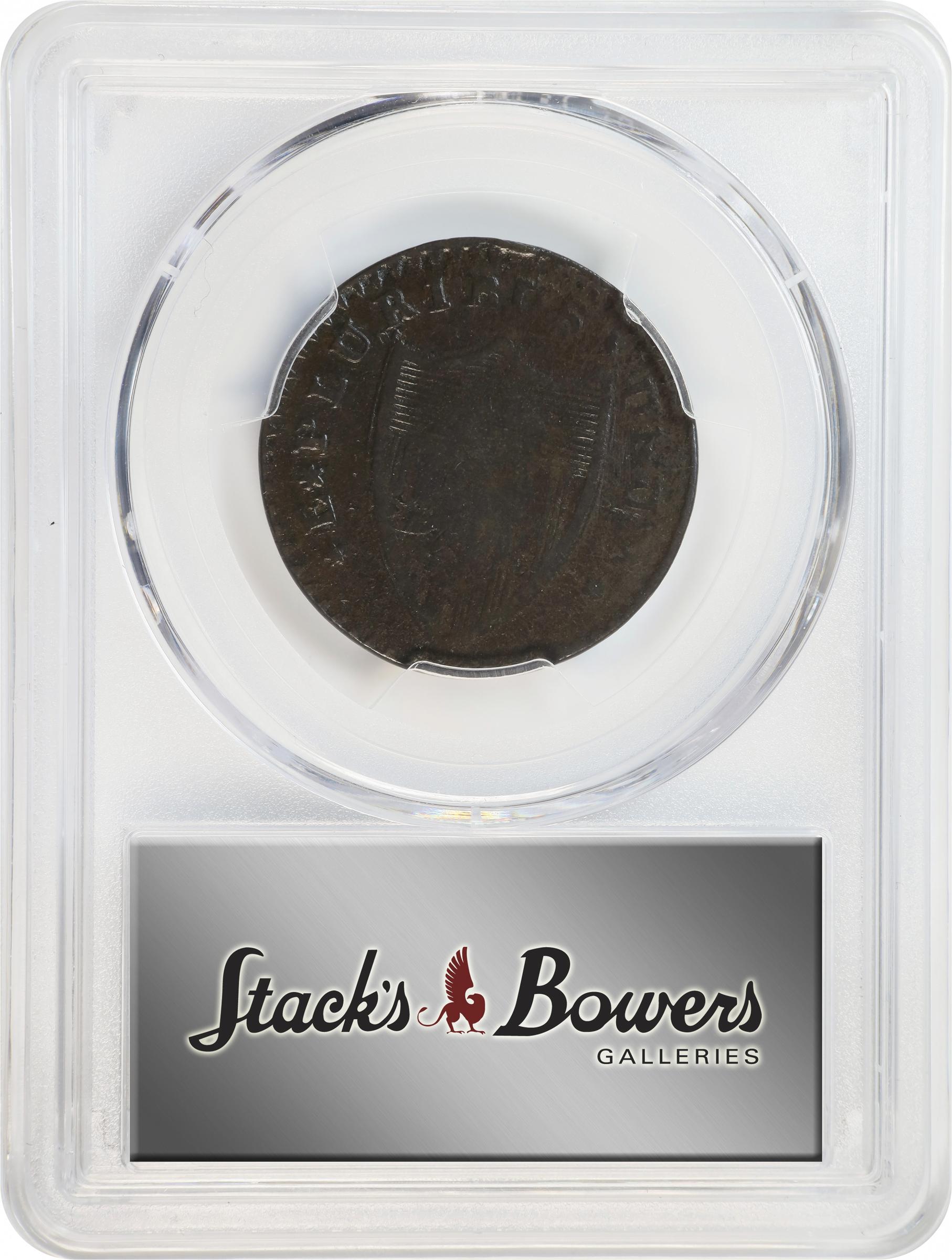 image for: 1787 New Jersey Copper. Maris 56-n, W-5310. Rarity-1. No Sprig Above Plow, Camel Head. VG-8 (PCGS).