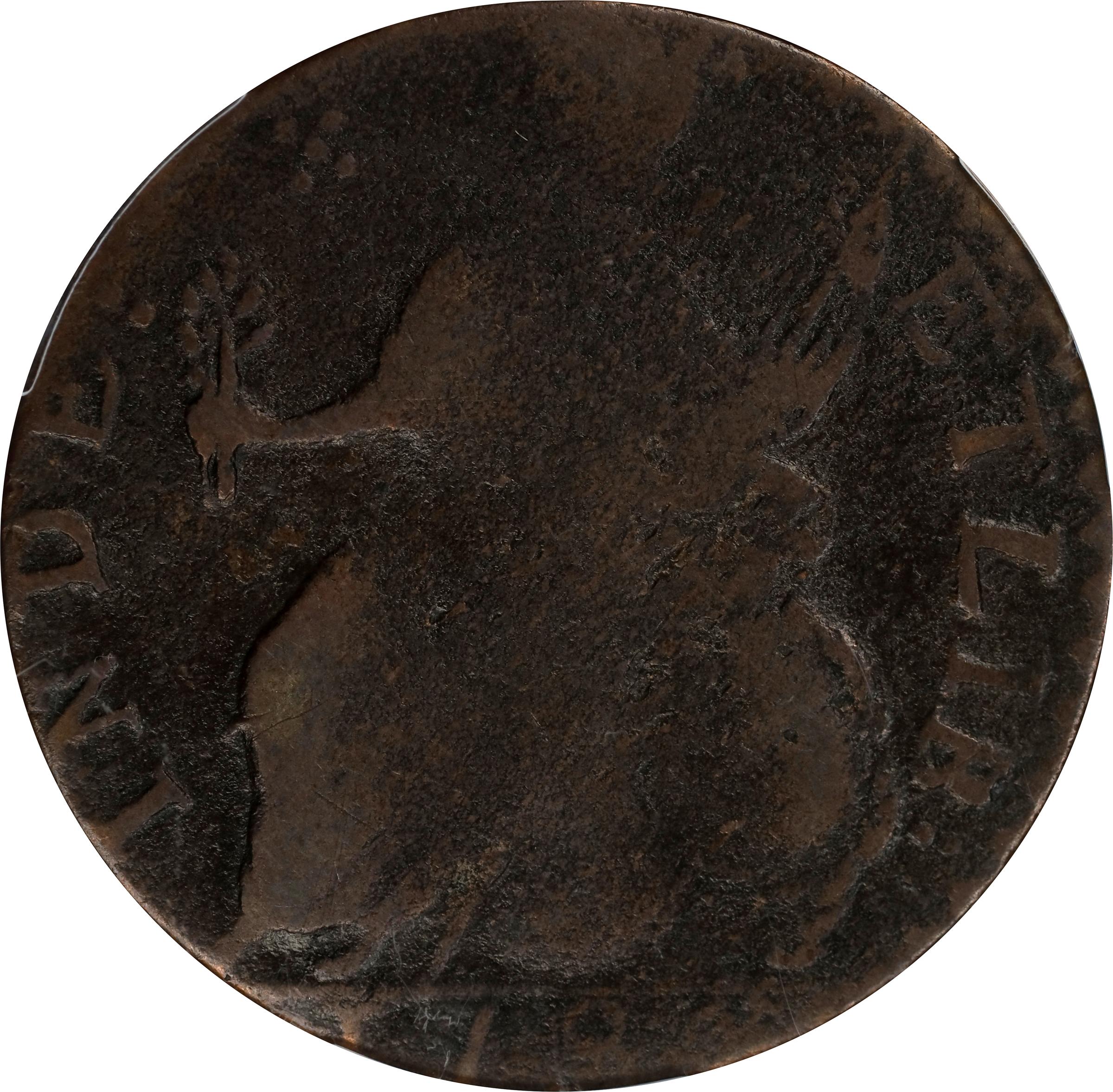 image for: 1786 Vermont Copper. RR-11, Bressett 9-H, W-2050. Rarity-4. Bust Left. VG-8 (PCGS).