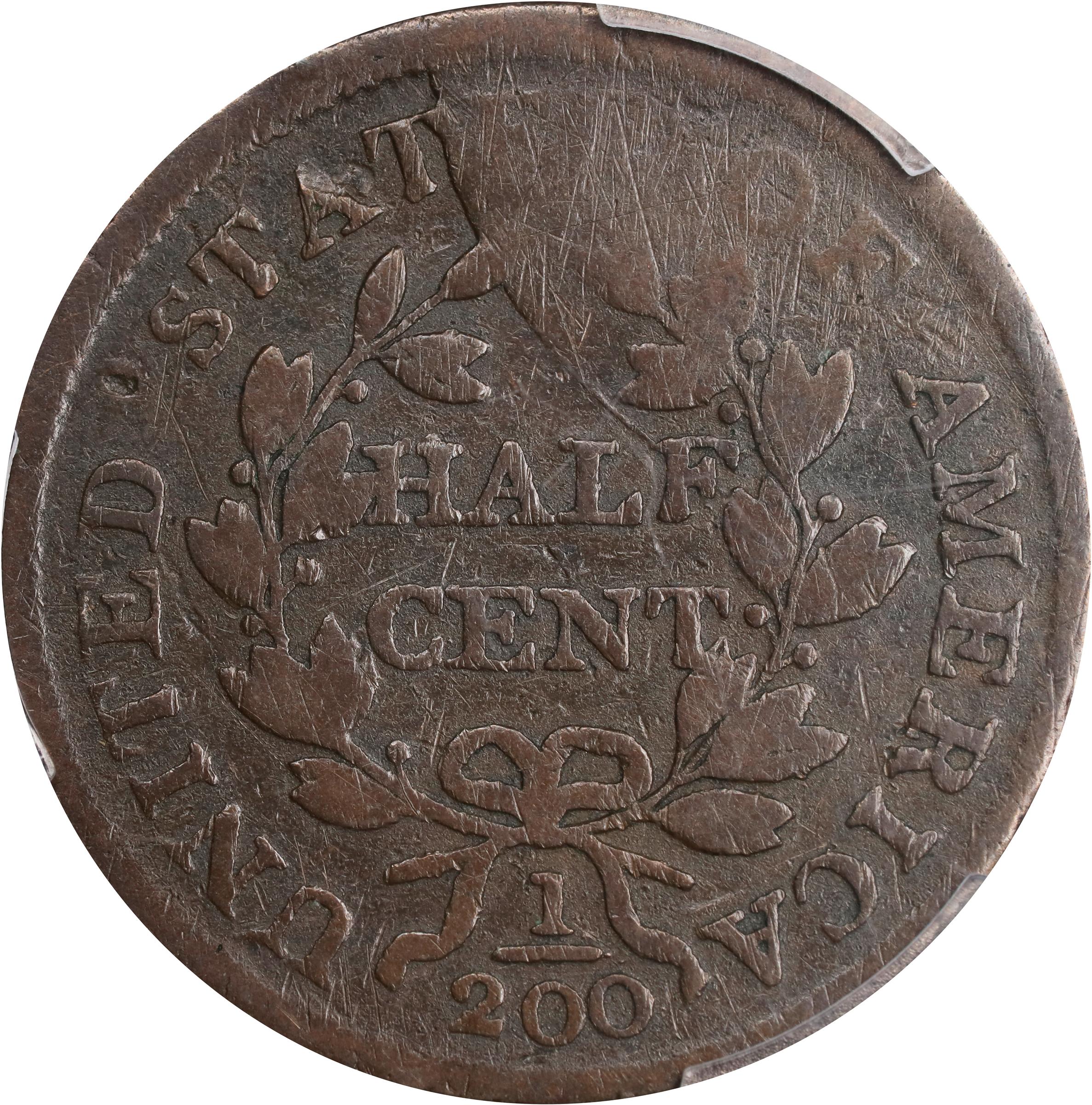 1804 1/2c Crosslet 4, Stems MS BN F12 BN thumbnail 2