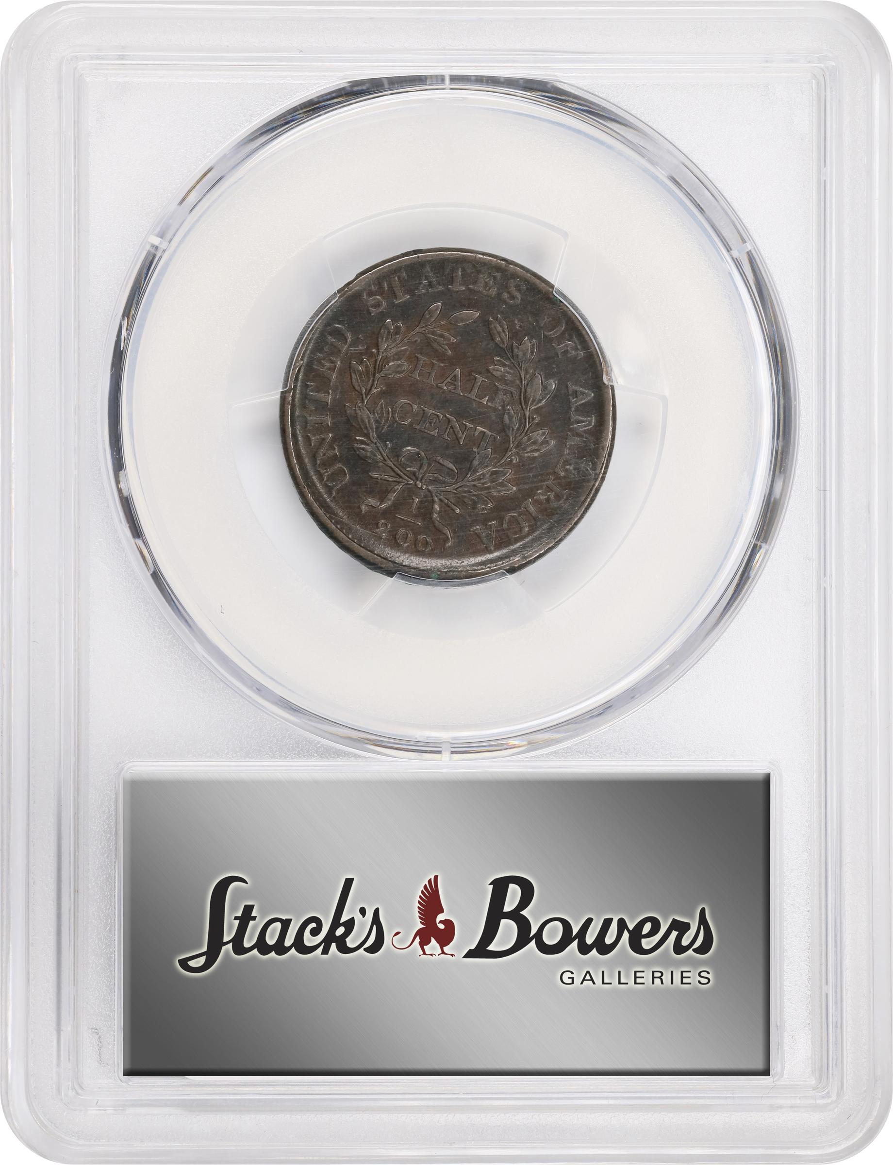 1808 1/2c MS BN XF40 BN CAC thumbnail 4