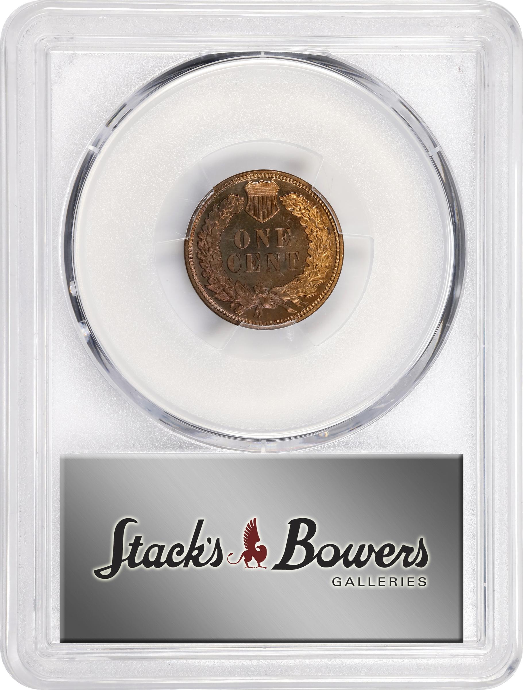 image for: 1886 Indian Cent. Type II Obverse. Proof-65 RB (PCGS).