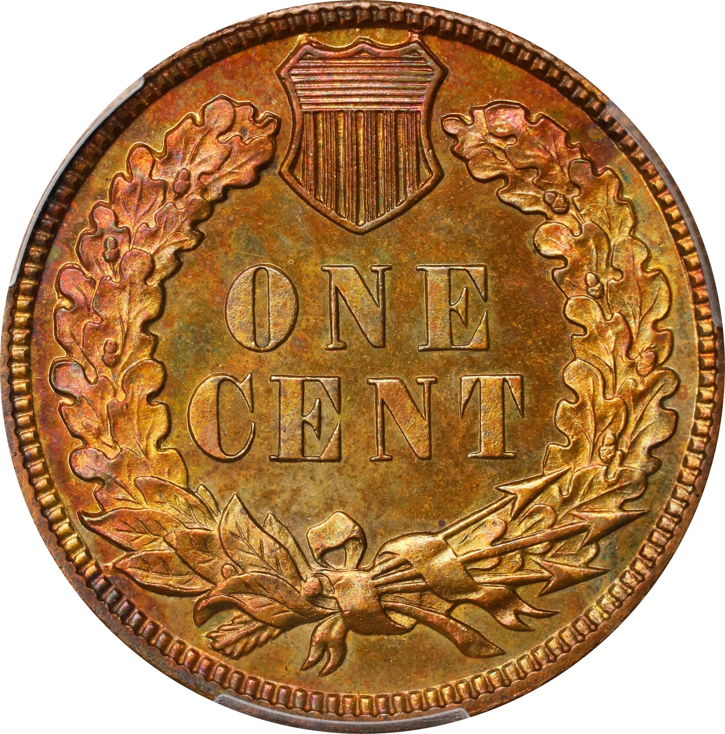 image for: 1886 Indian Cent. Type II Obverse. Proof-64 RB (PCGS).
