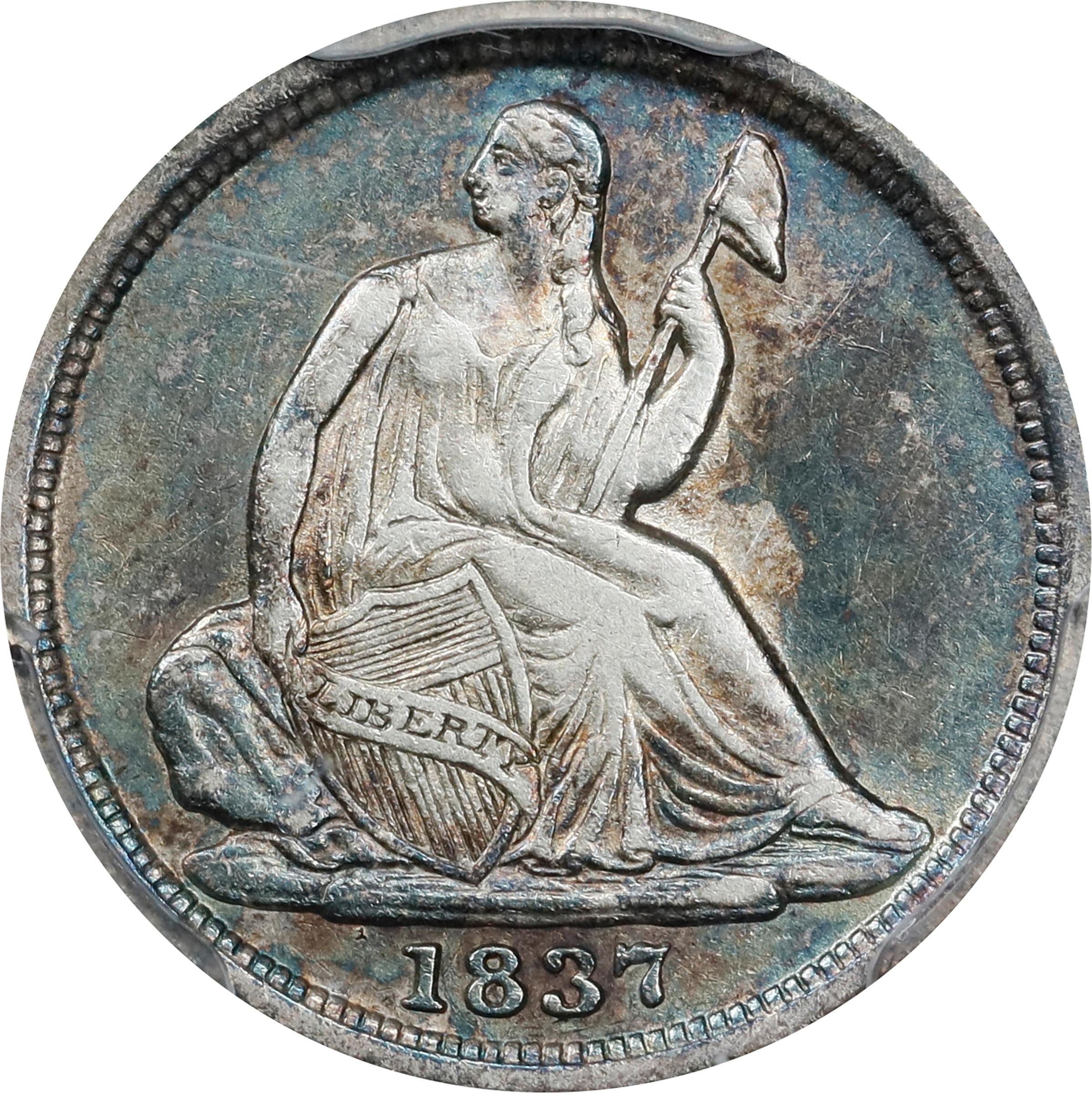 1837 No Stars Half Dime Small Date MS Values | Greysheet