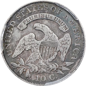 image for: 1829 Capped Bust Dime. JR-7. Rarity-1. Small 10 C. VF-30 (PCGS).