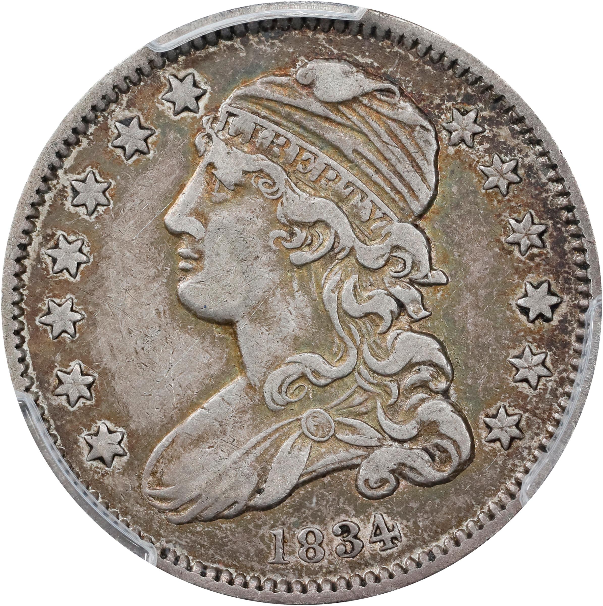 1834 Capped Bust Quarter. B-3. Rarity-3. VF-25 (PCGS).