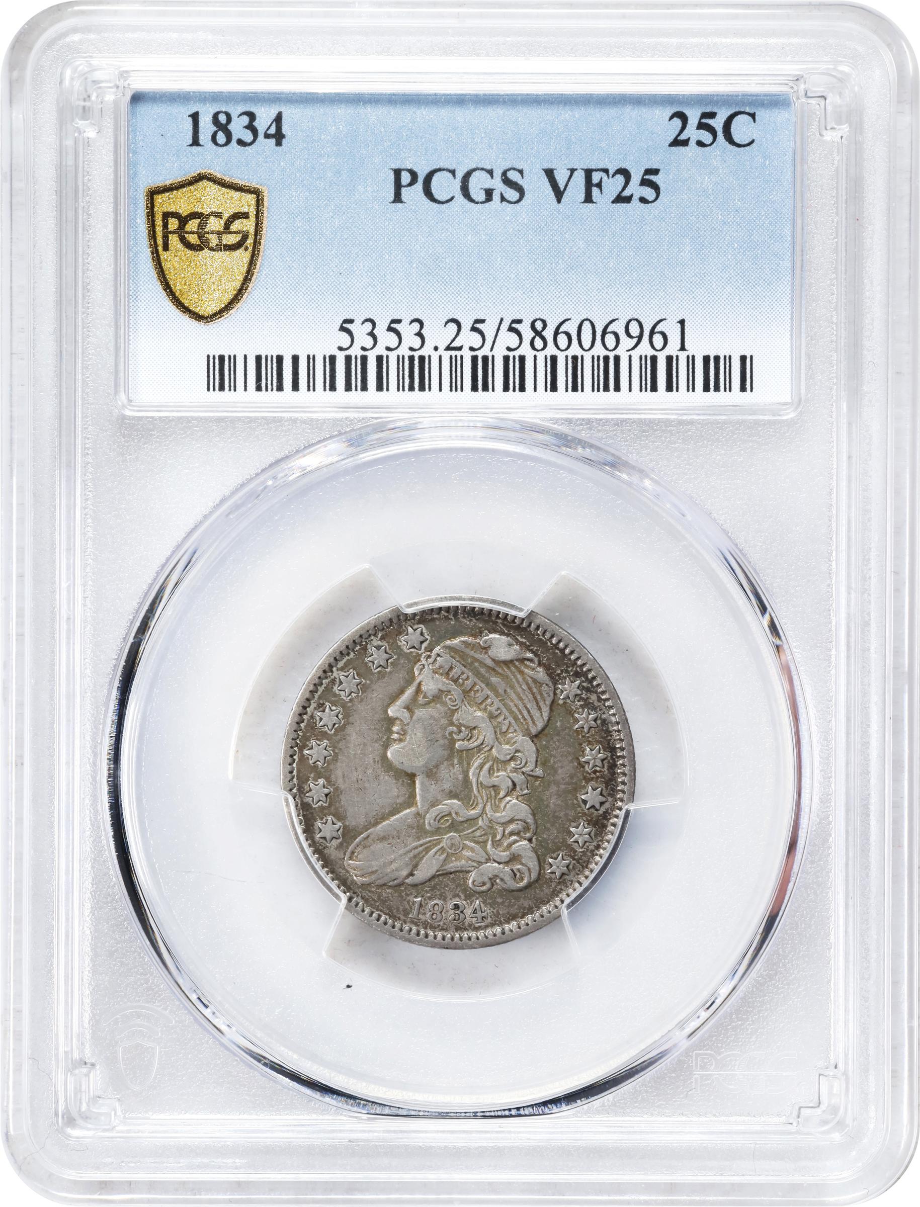 1834 25c VF25 thumbnail 3