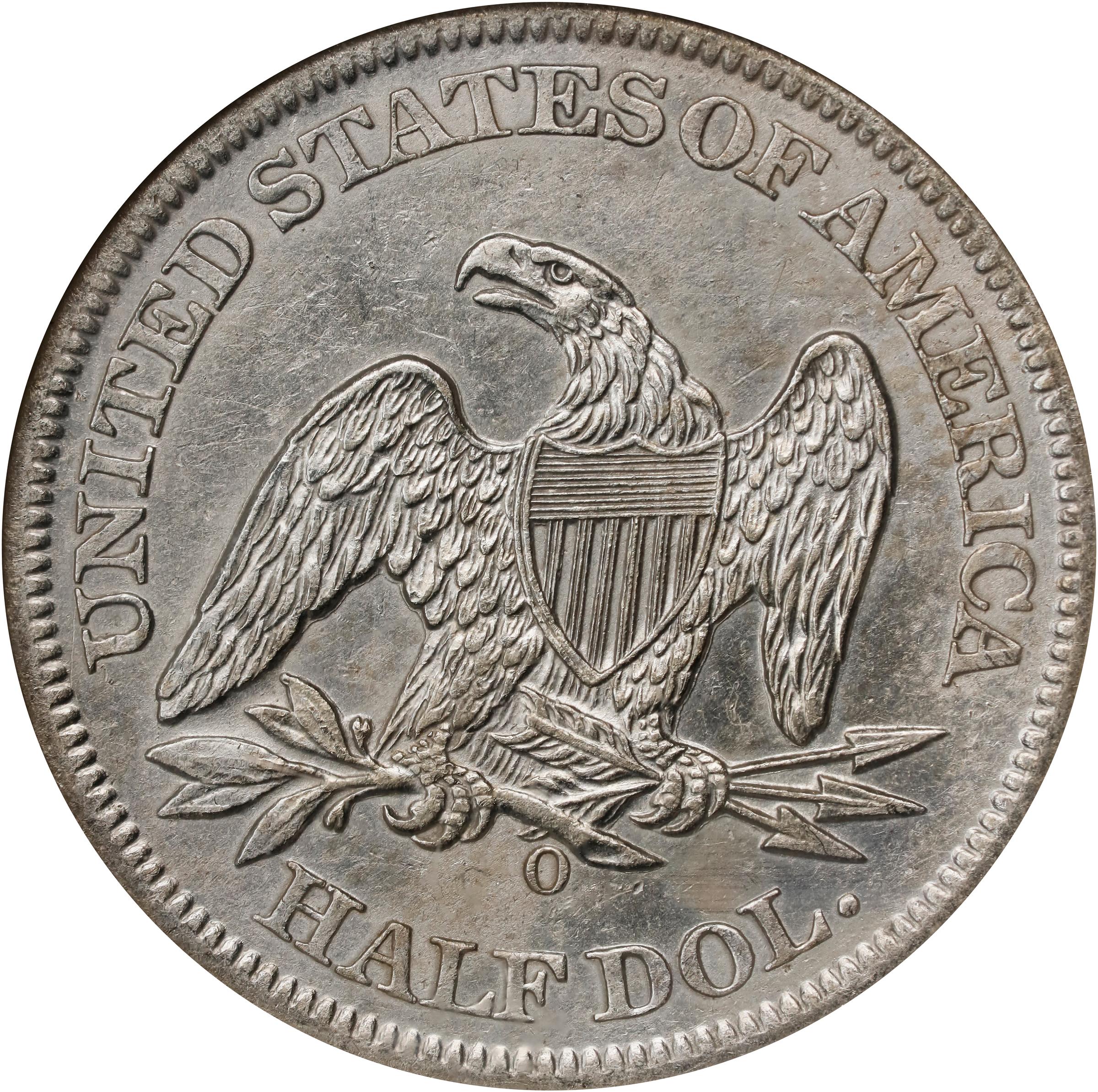 image for: 1861-O Liberty Seated Half Dollar. State of Louisiana Issue. W-06. Rarity-3. Shipwreck Effect (NGC).
