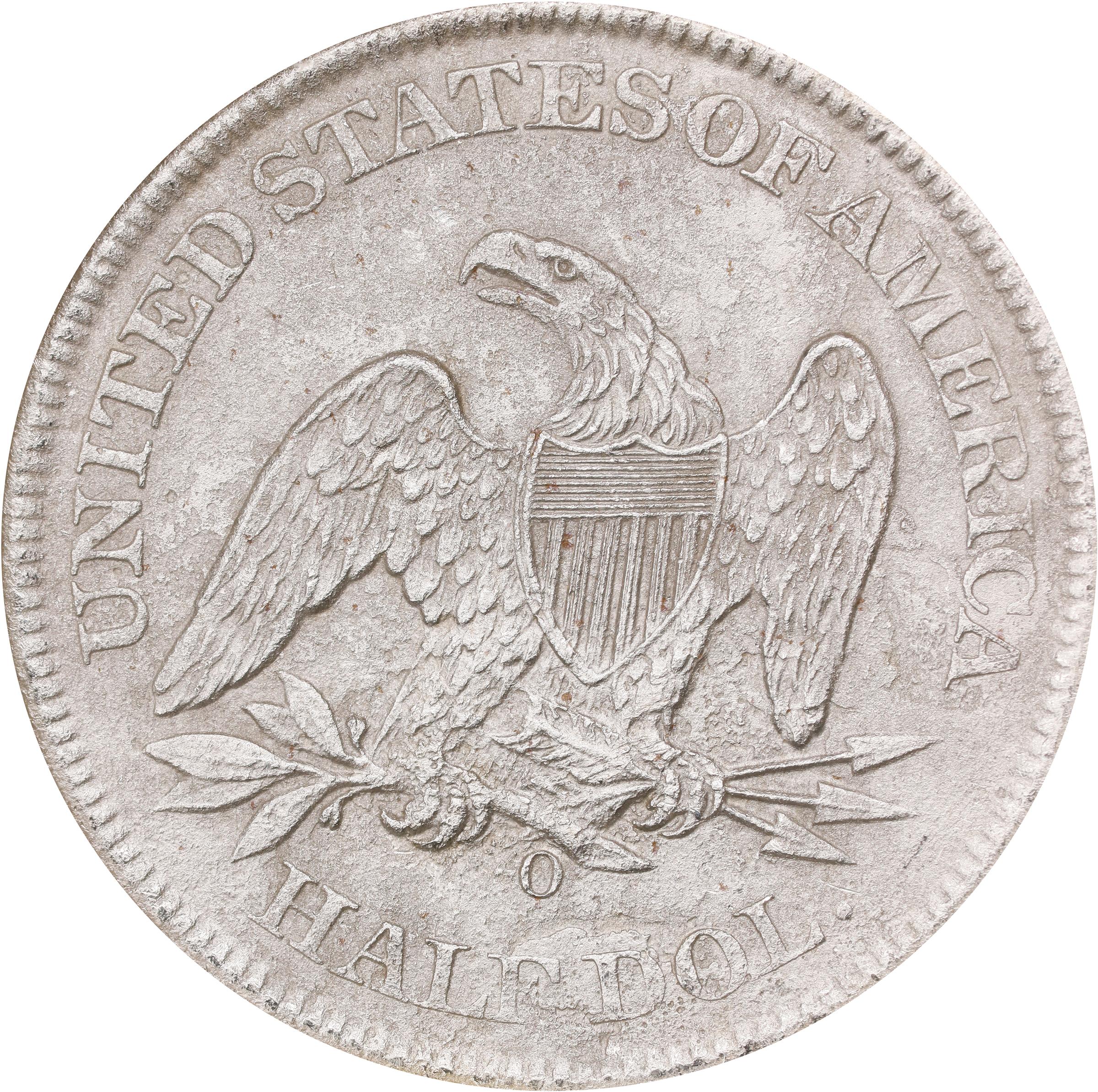 image for: 1861-O Liberty Seated Half Dollar. State of Louisiana Issue. W-06. Rarity-3. Shipwreck Effect (NGC).
