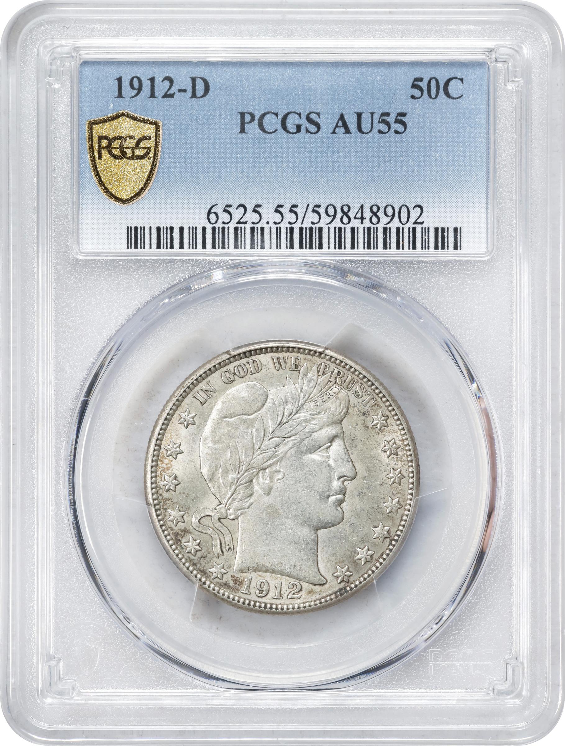 1912-D 50c AU55 thumbnail 3