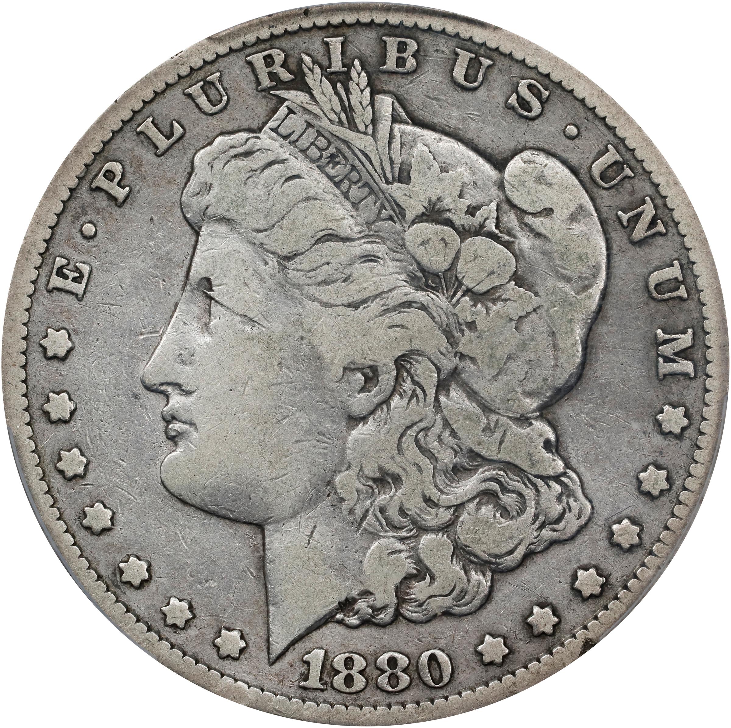 1880-CC Morgan Silver Dollar. Fine-12 (PCGS).