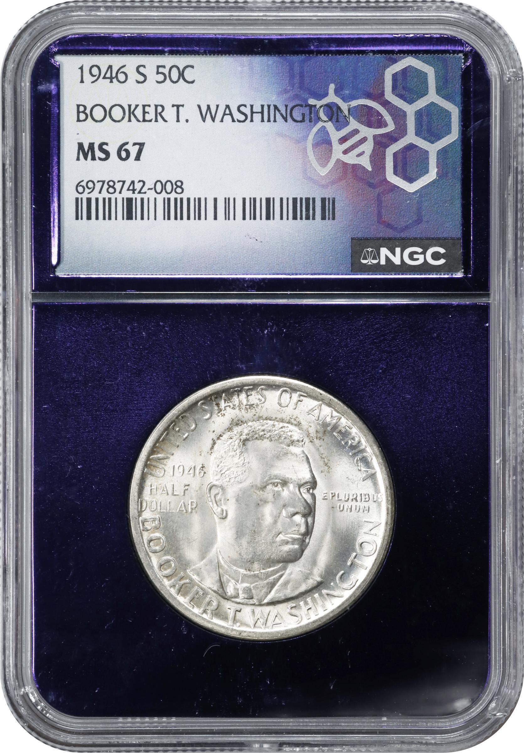 1946-S 50c Booker T. Washington MS67 thumbnail 7