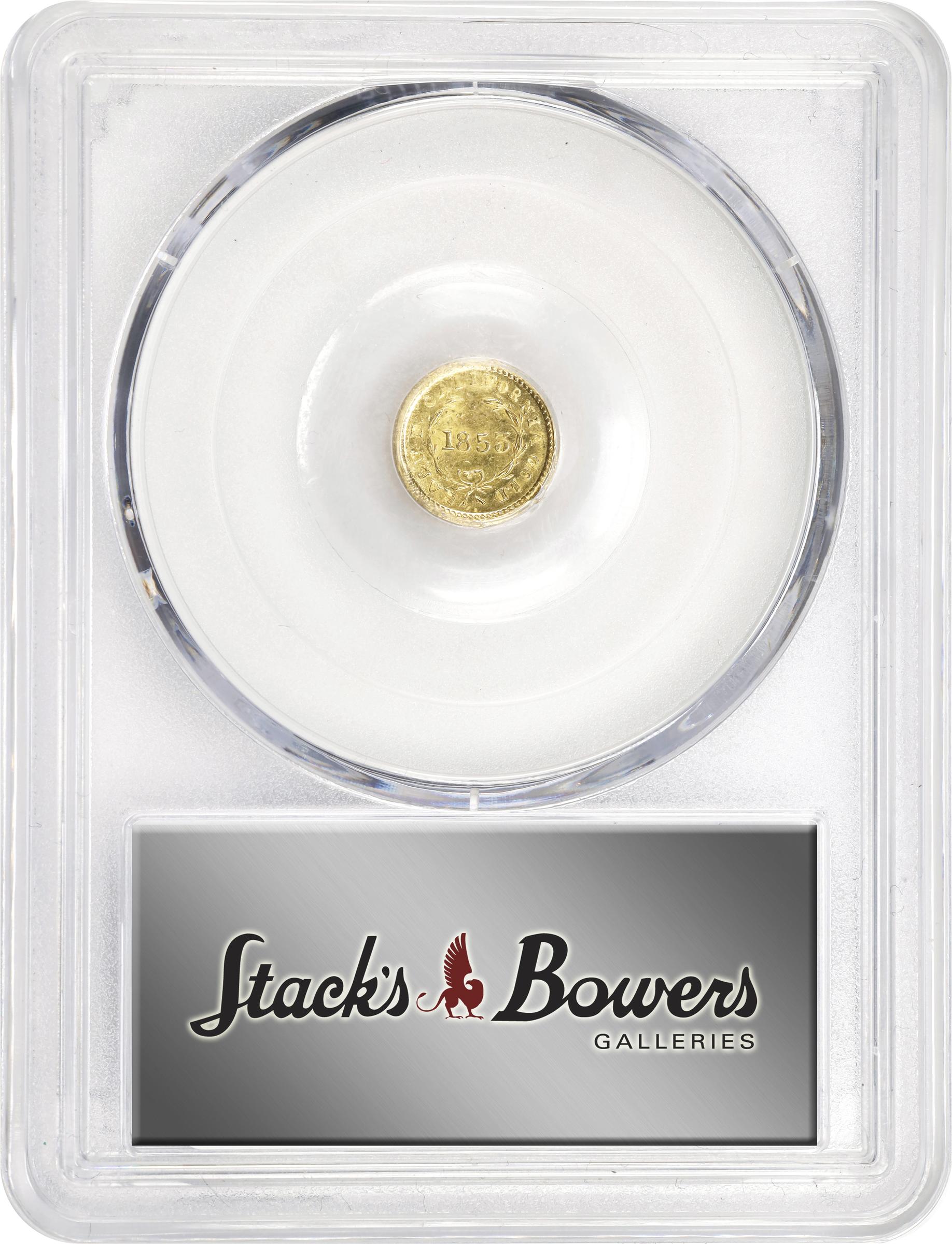 image for: 1853 Round 50 Cents. BG-415. Rarity-5-. Liberty Head. MS-64 (PCGS).