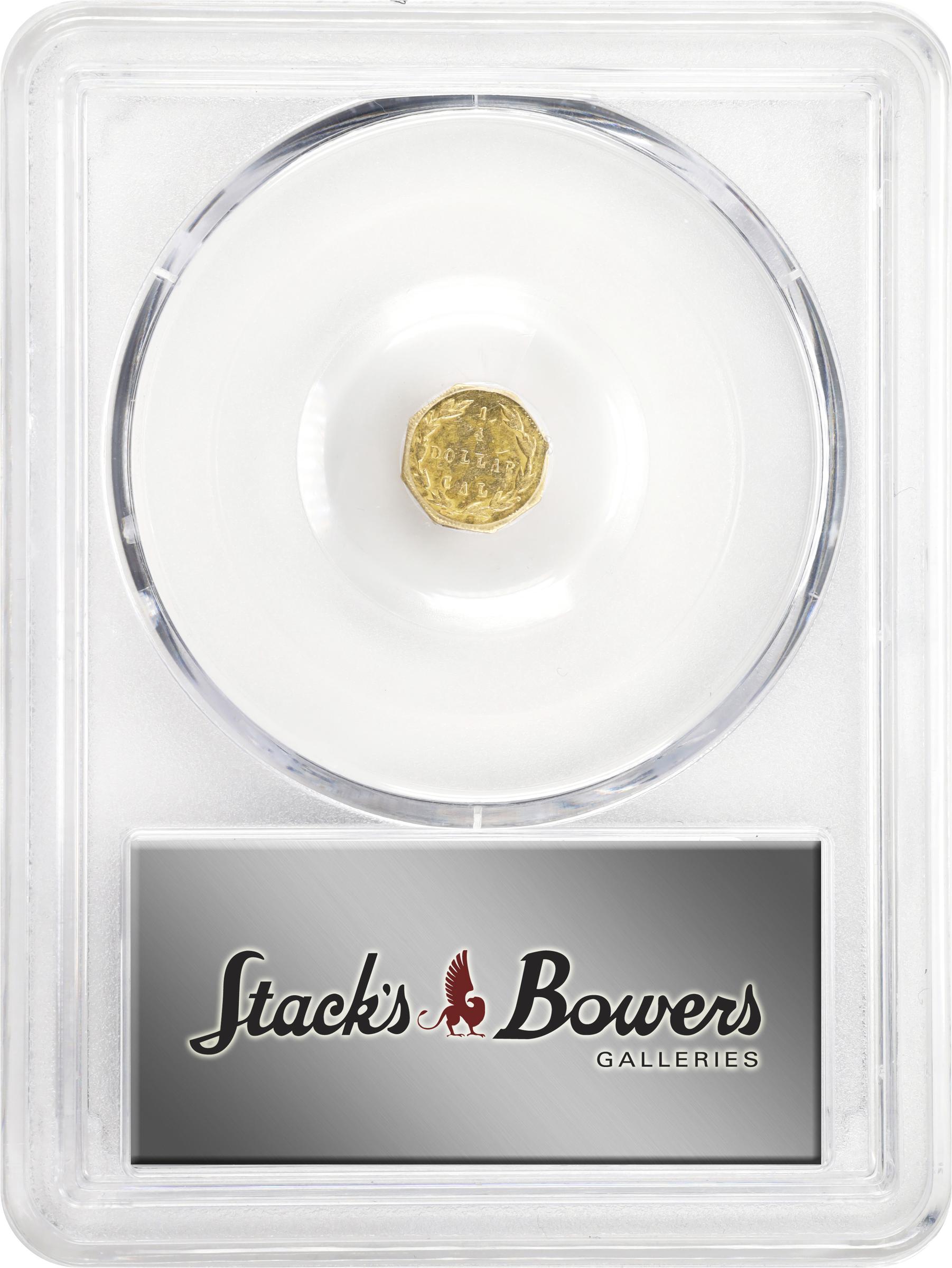 image for: 1870 Octagonal 25 Cents. BG-763. Rarity-4-. Liberty Head. MS-62 (PCGS).