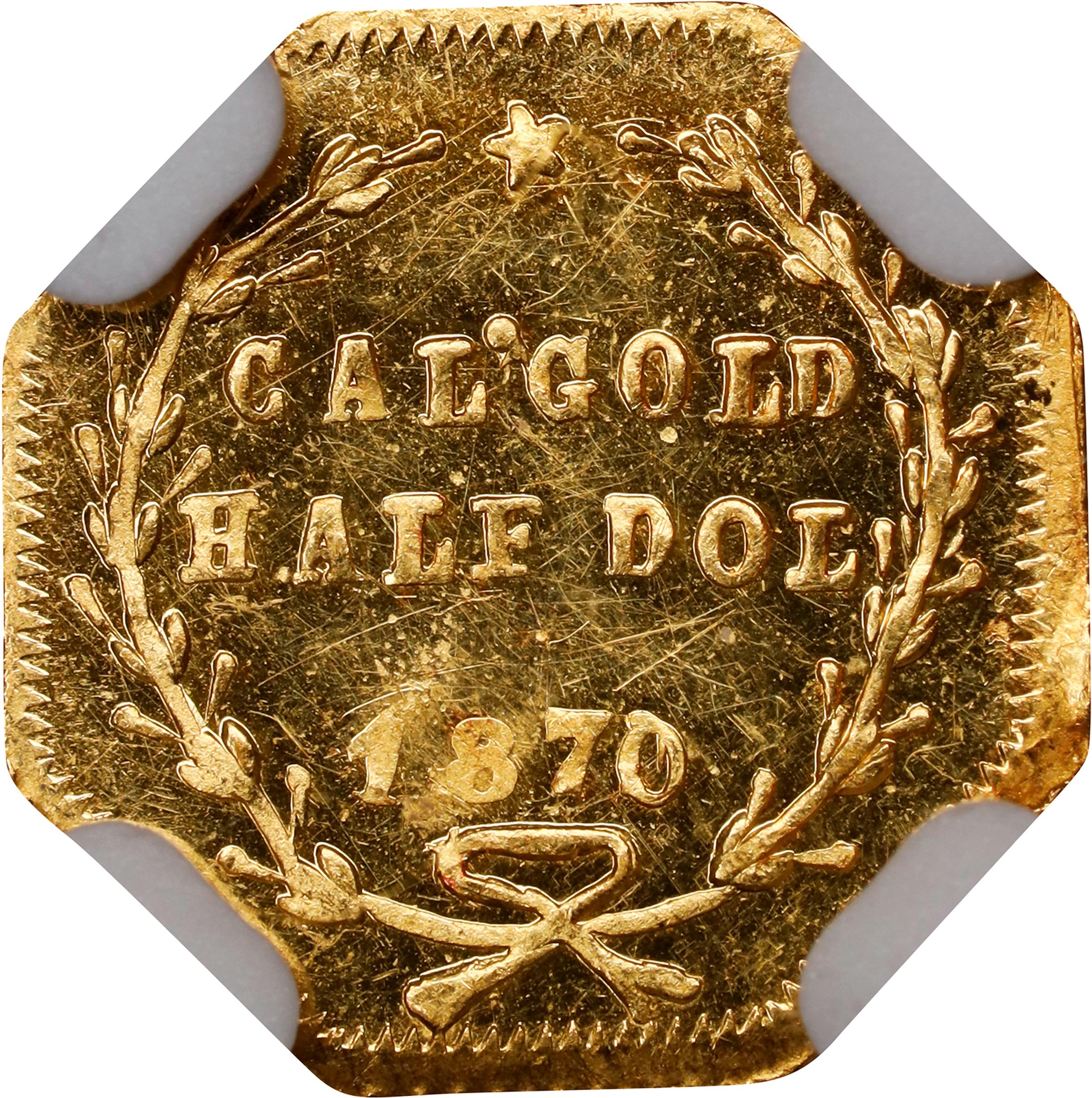image for: 1870 Octagonal 50 Cents. BG-920. Rarity-4+. Liberty Head. MS-63 DPL (NGC).