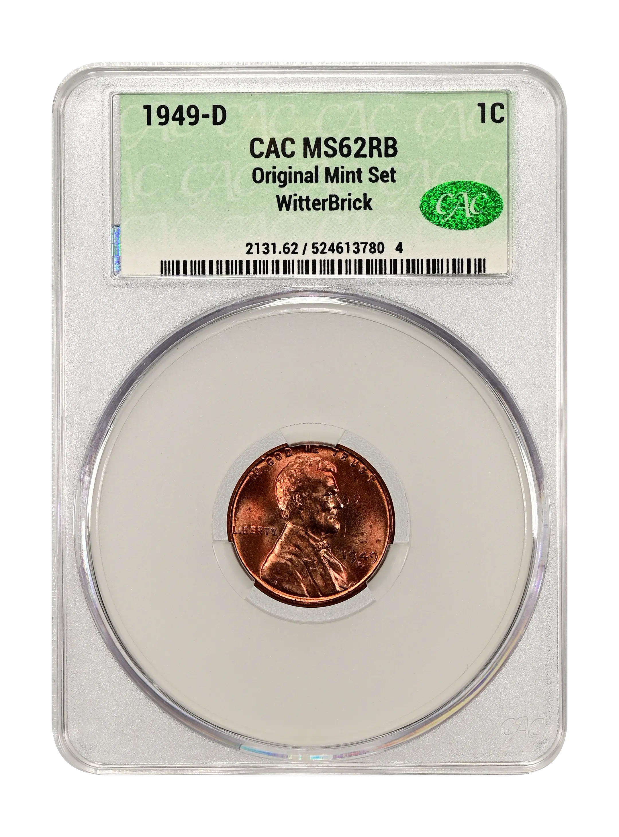 1949 D Lincoln Penny Wheat Reverse RB Mint State (MS